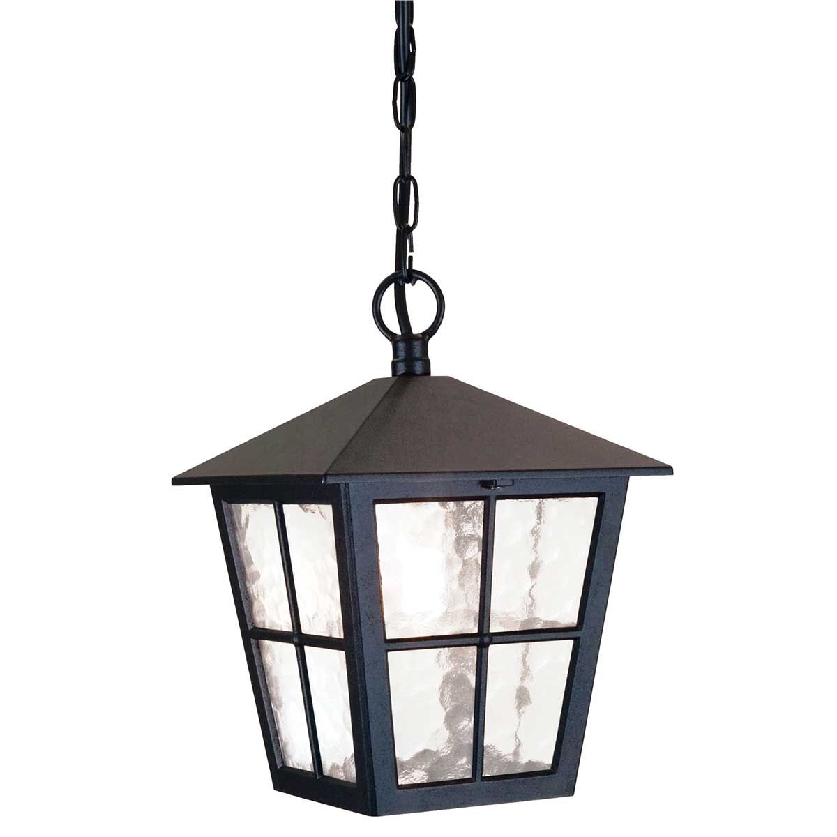 Elstead Canterbury Single Grande Porch Chain Lantern - Black