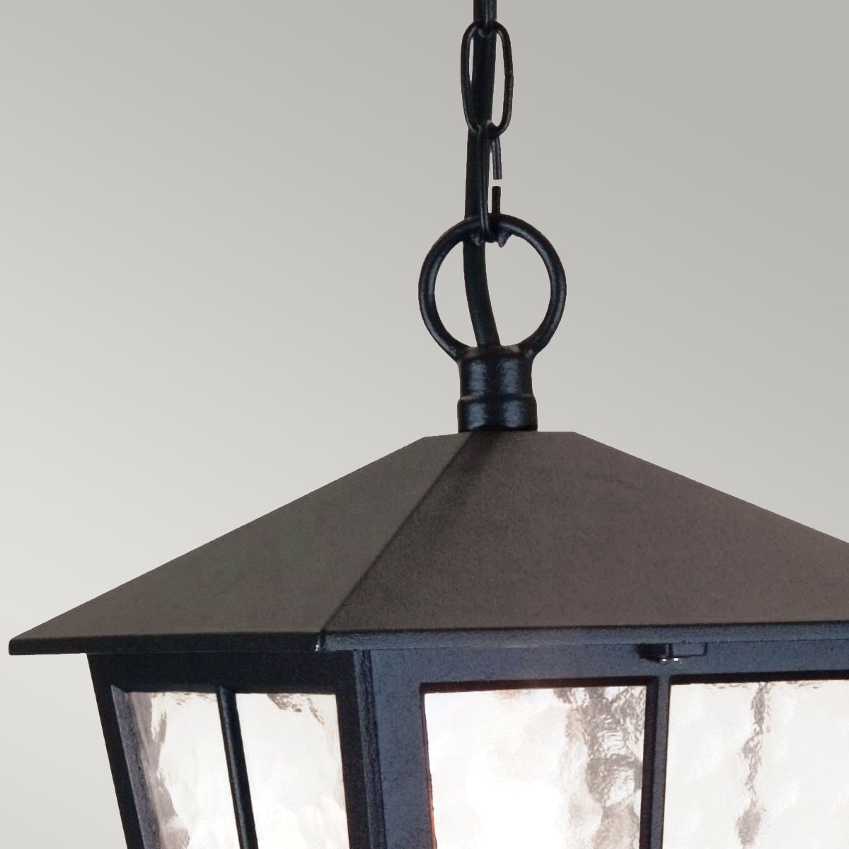 Elstead Canterbury Single Grande Porch Chain Lantern - Black