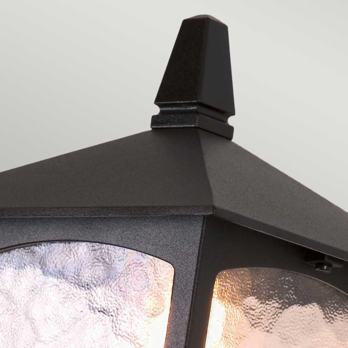 Elstead York Single Wall Up Lantern - Black