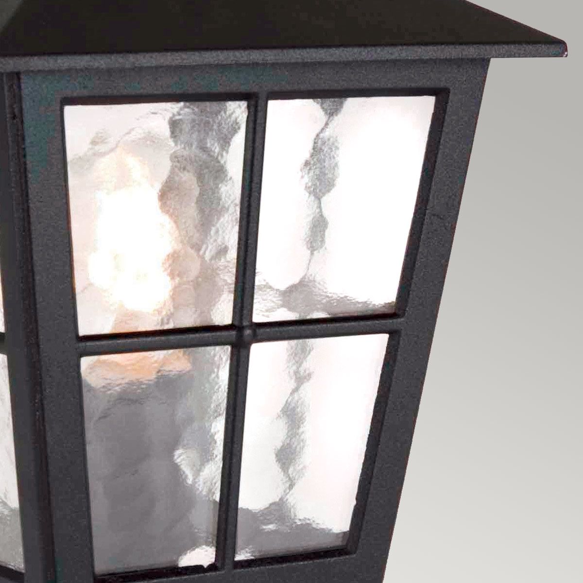 Elstead Canterbury Single Pedestal Lantern - Black