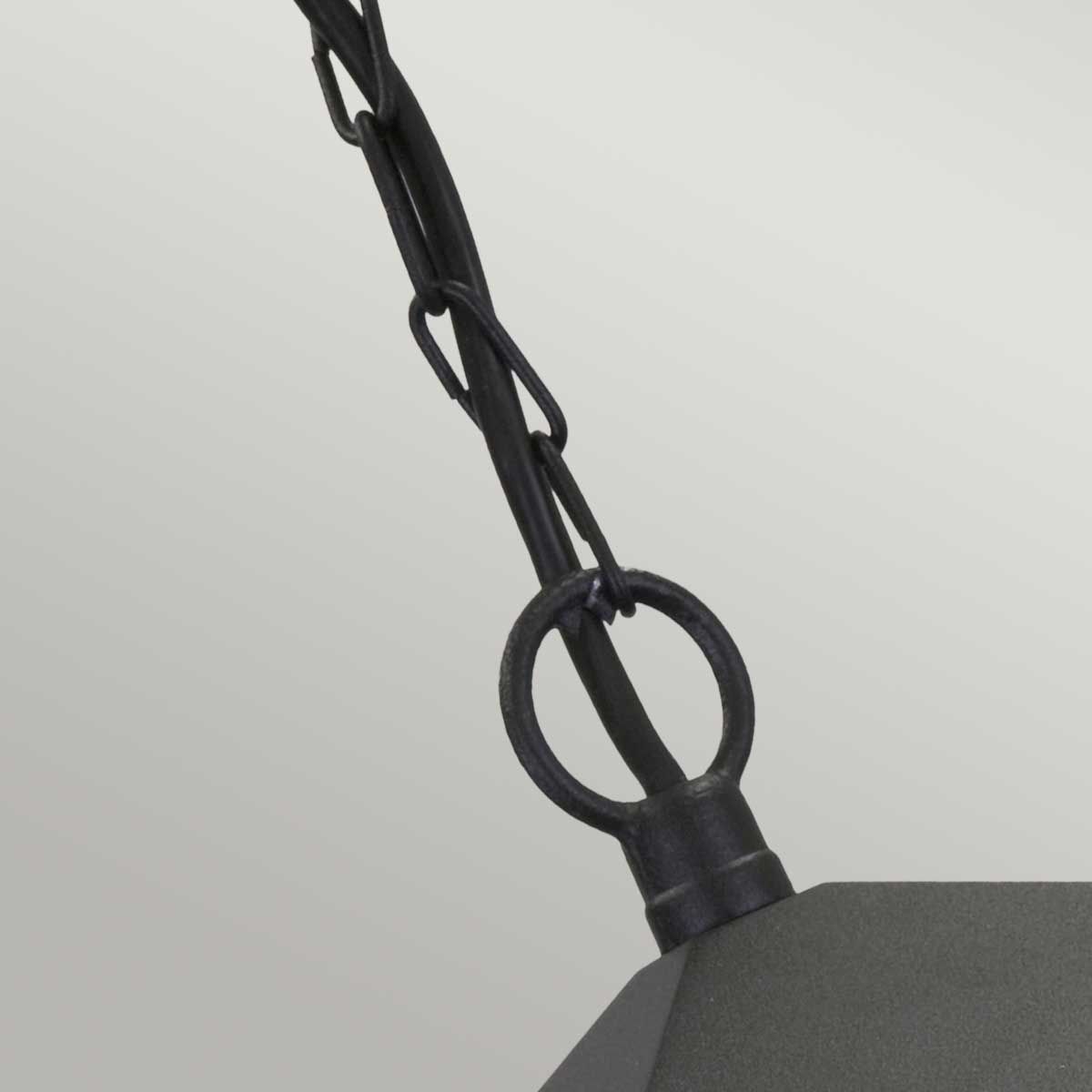 Elstead York Single Porch Chain Lantern - Black