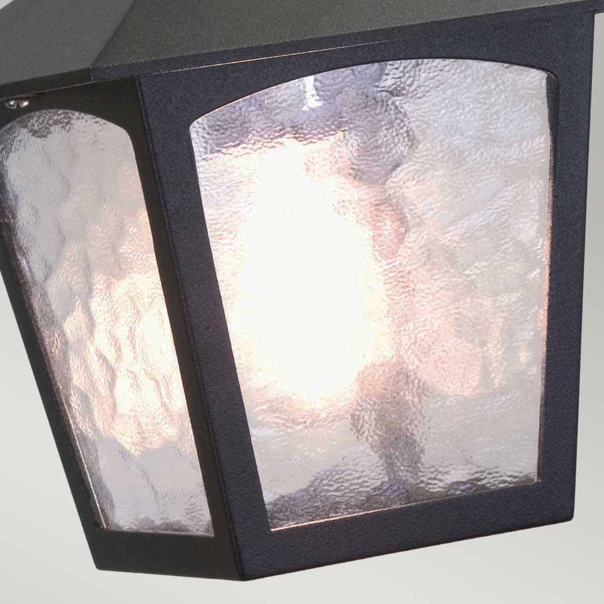 Elstead York Single Porch Chain Lantern - Black