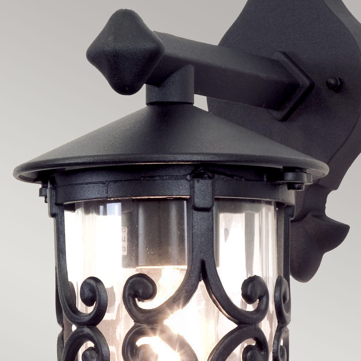 Elstead Hereford Single Wall Down Lantern - Black