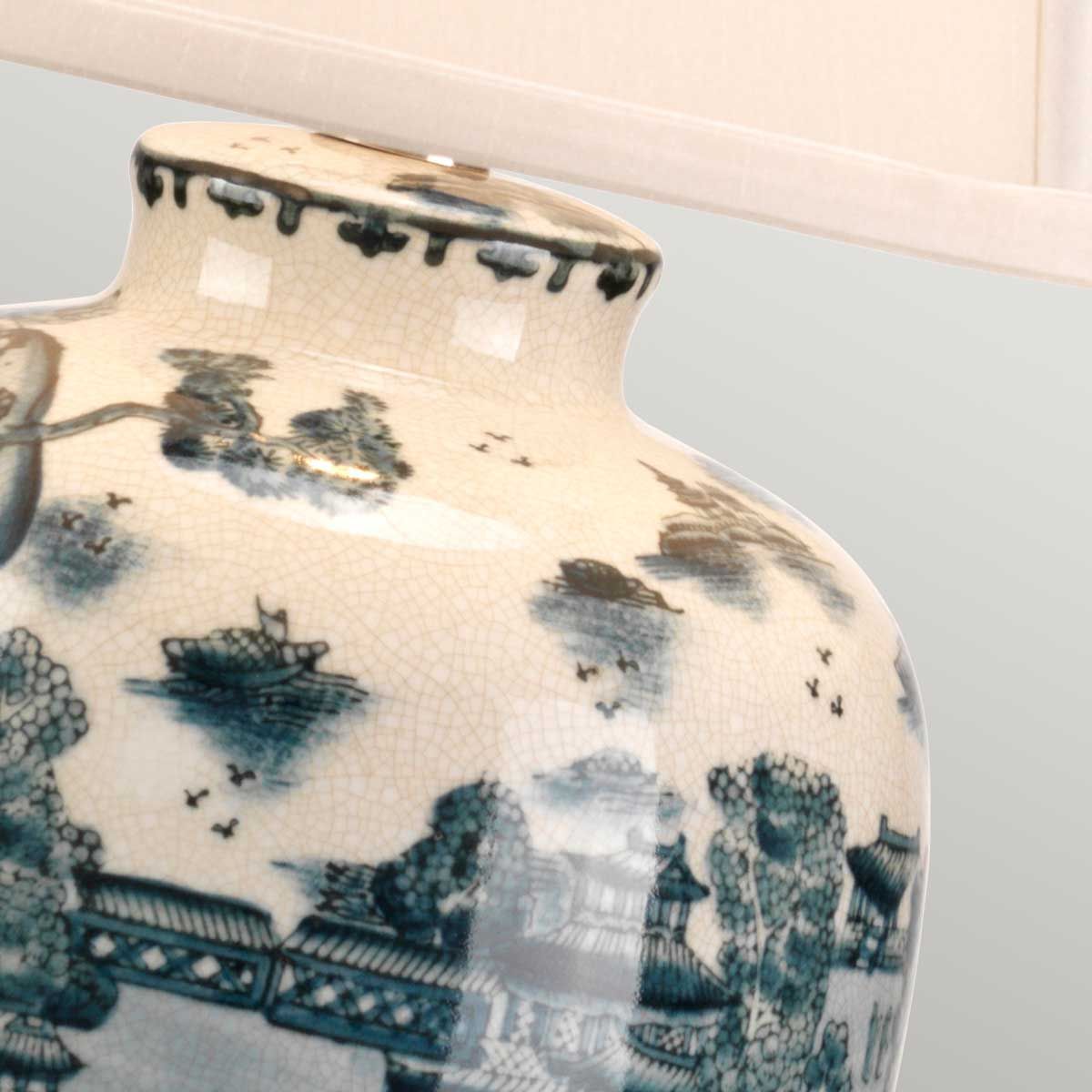 Elstead Blue Traditional Single Table Lamp - Blue