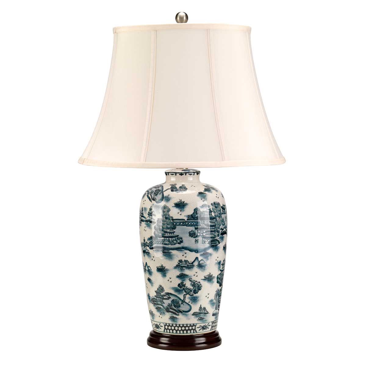 Elstead Blue Traditional Single Table Lamp - Blue
