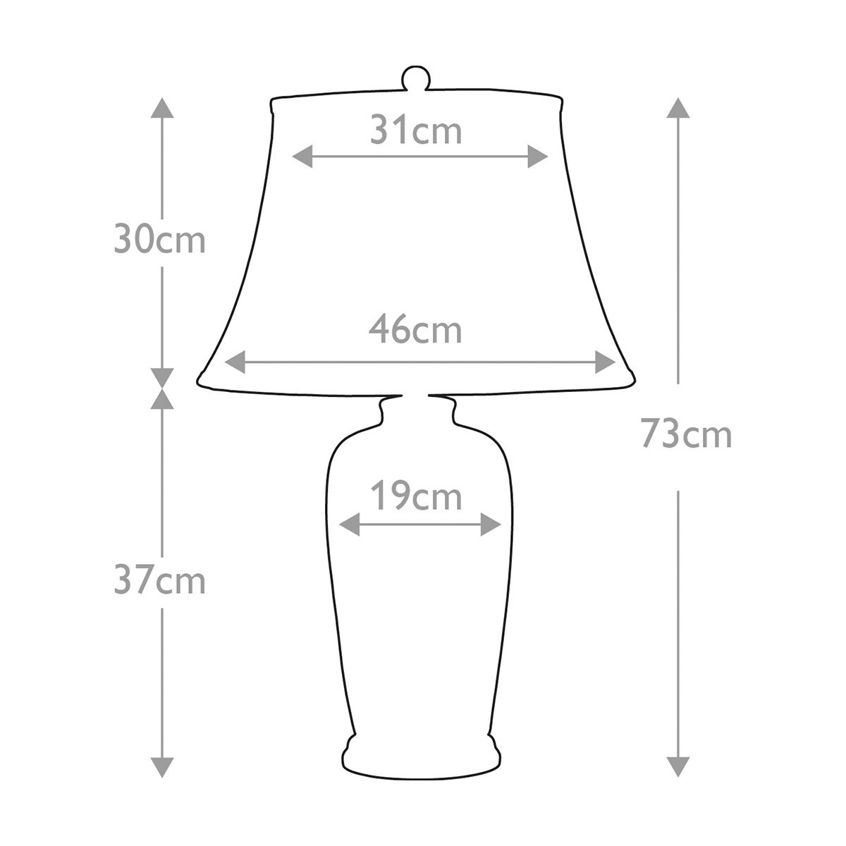 Elstead Blue Traditional Single Table Lamp - Blue