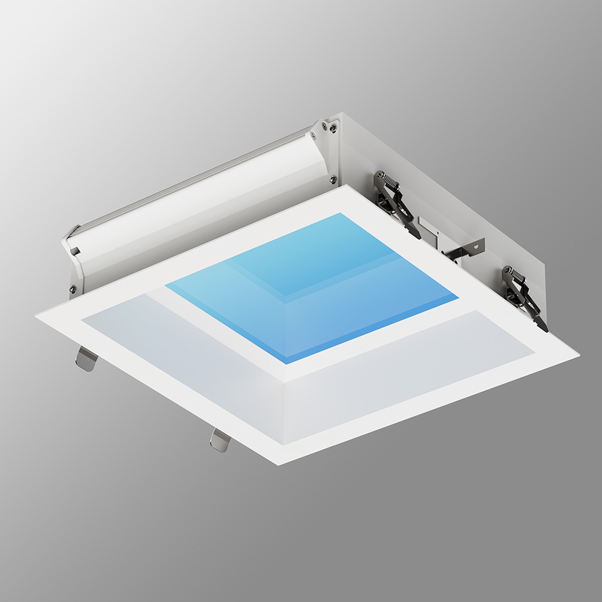 Mantra Blue Sky Square Recessed Panel 16W LED - Matt White