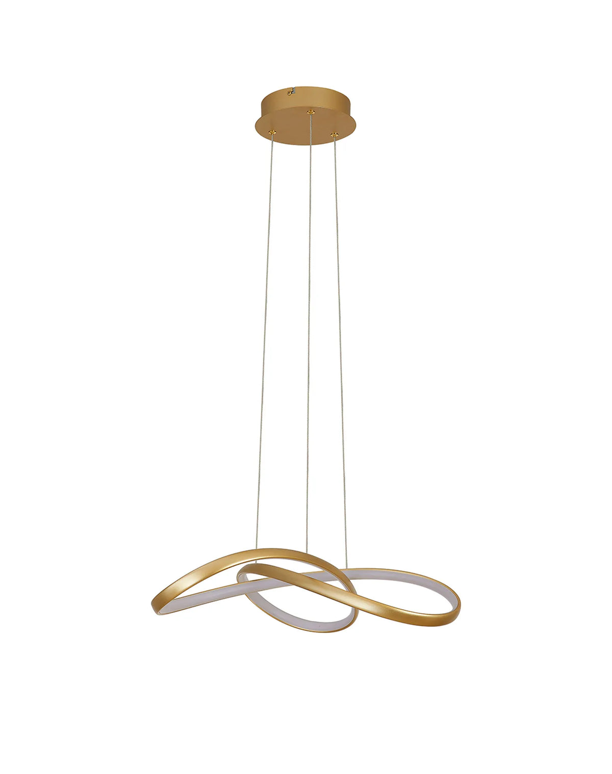 Fabula Bluebell Triac Dimmable Twisted Pendant Light – Champagne Gold