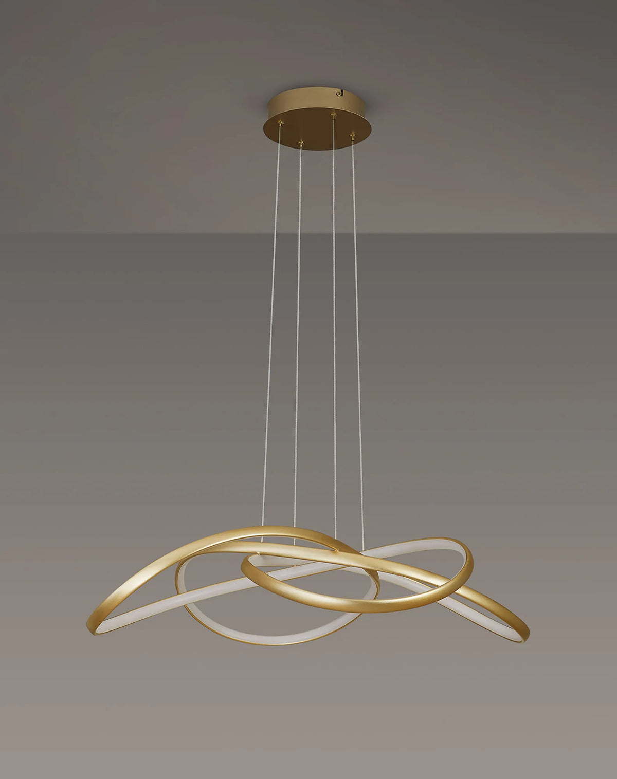 Fabula Bluebell Triac Dimmable Twisted Pendant Light – Champagne Gold