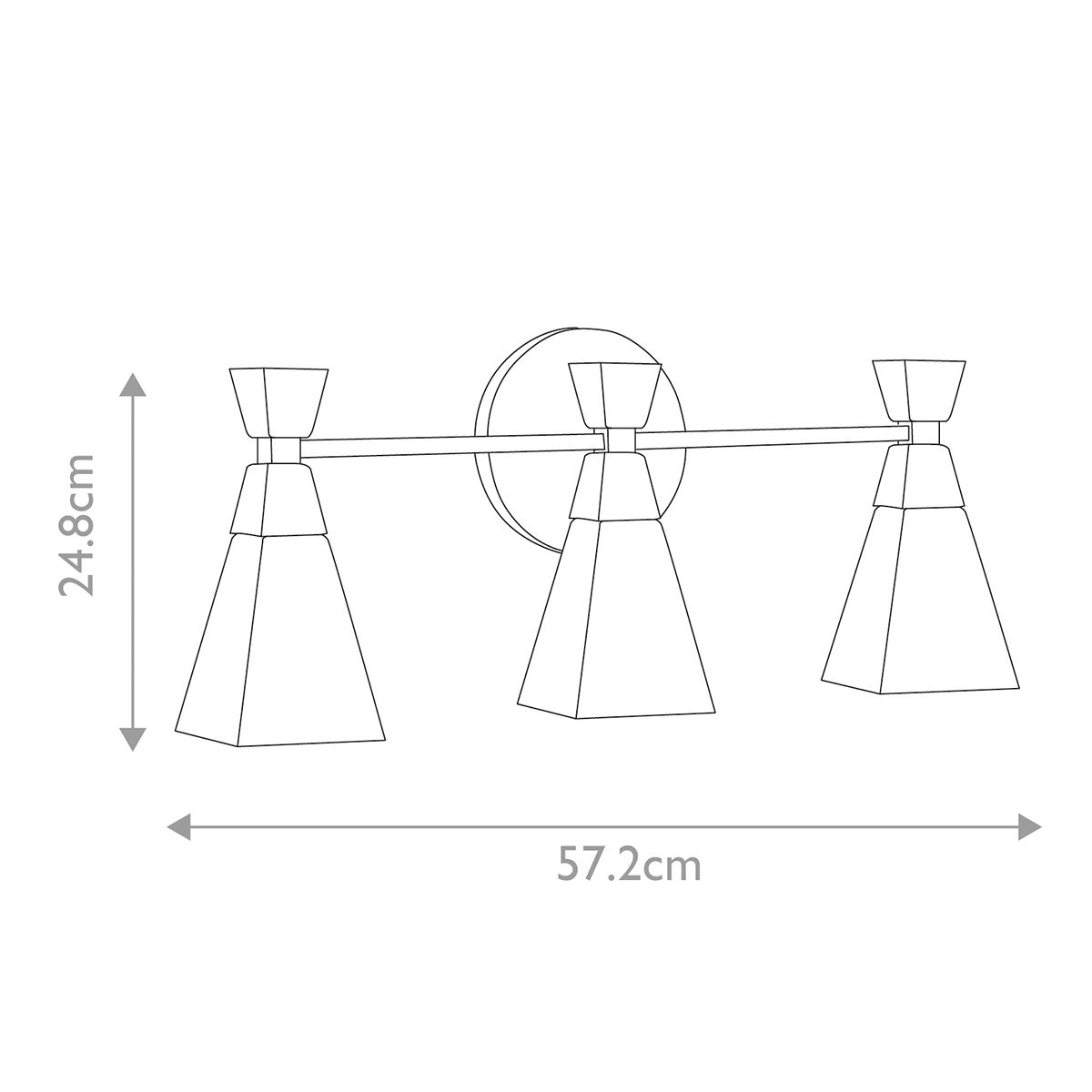 Elstead Bowtie 3 Light Wall Light - Matte Black