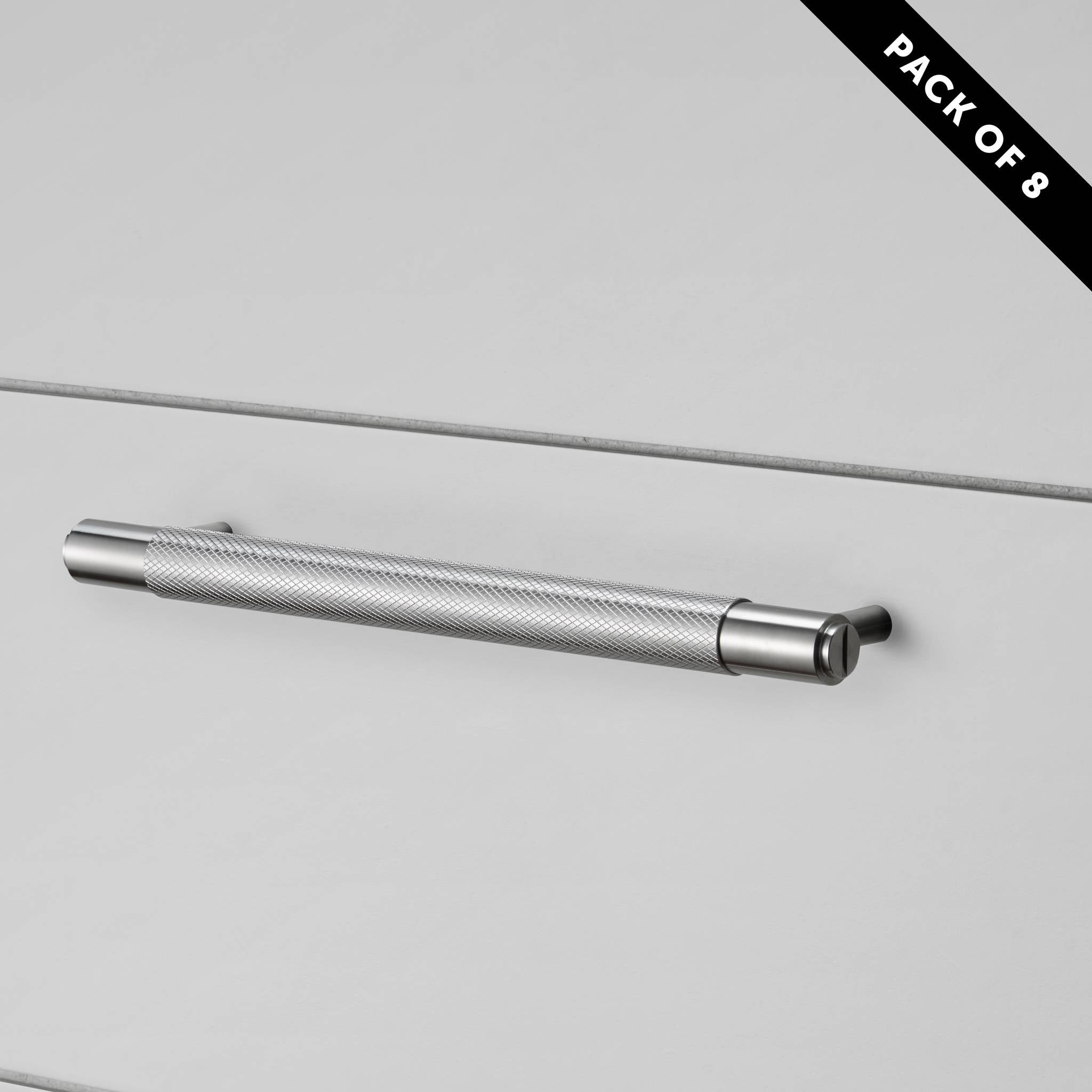 Buster + Punch Pull Bar - 8-Pack - Cross Knurl - Medium - Trade Pack