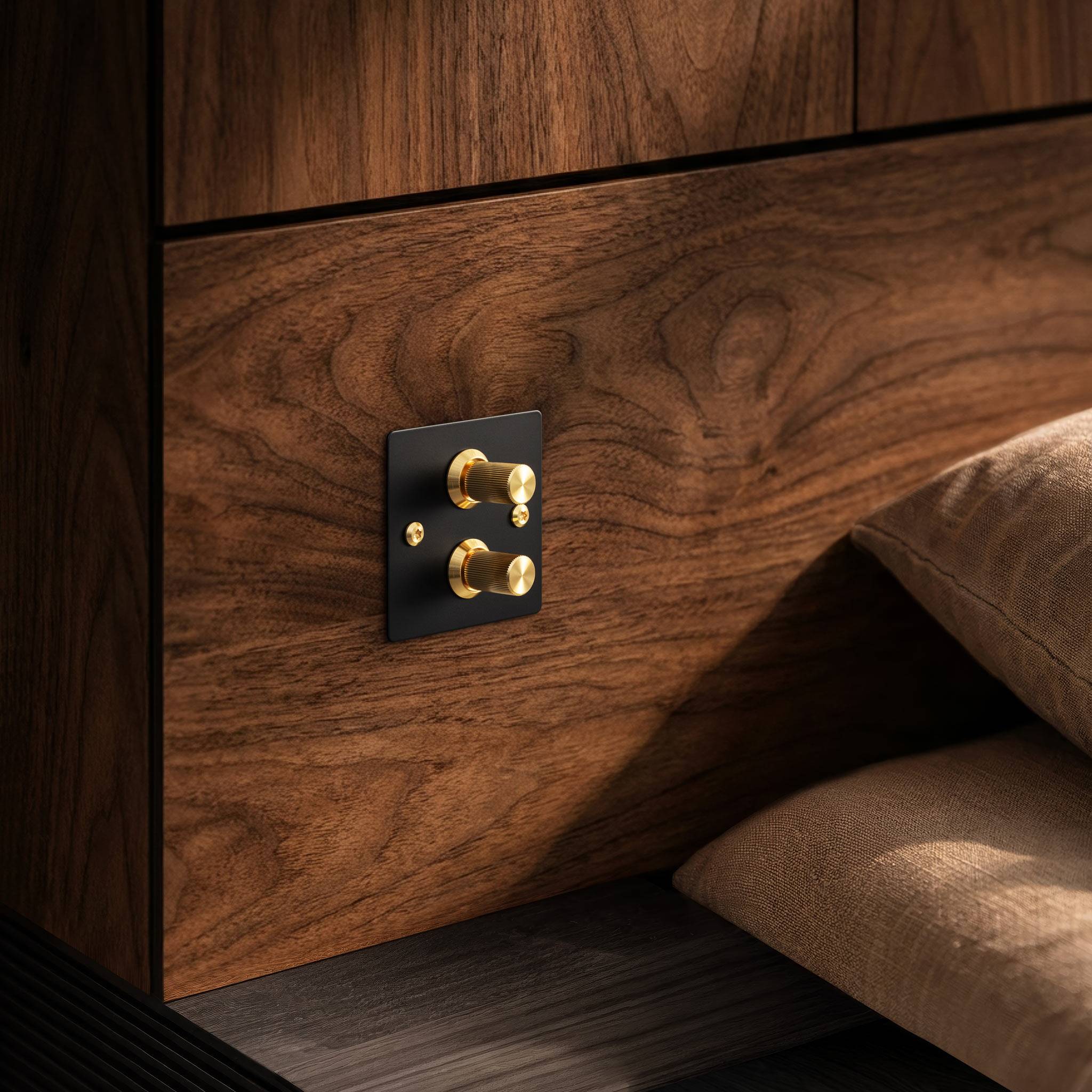 Buster + Punch 1G Wall Plate for 2 Dimmers
