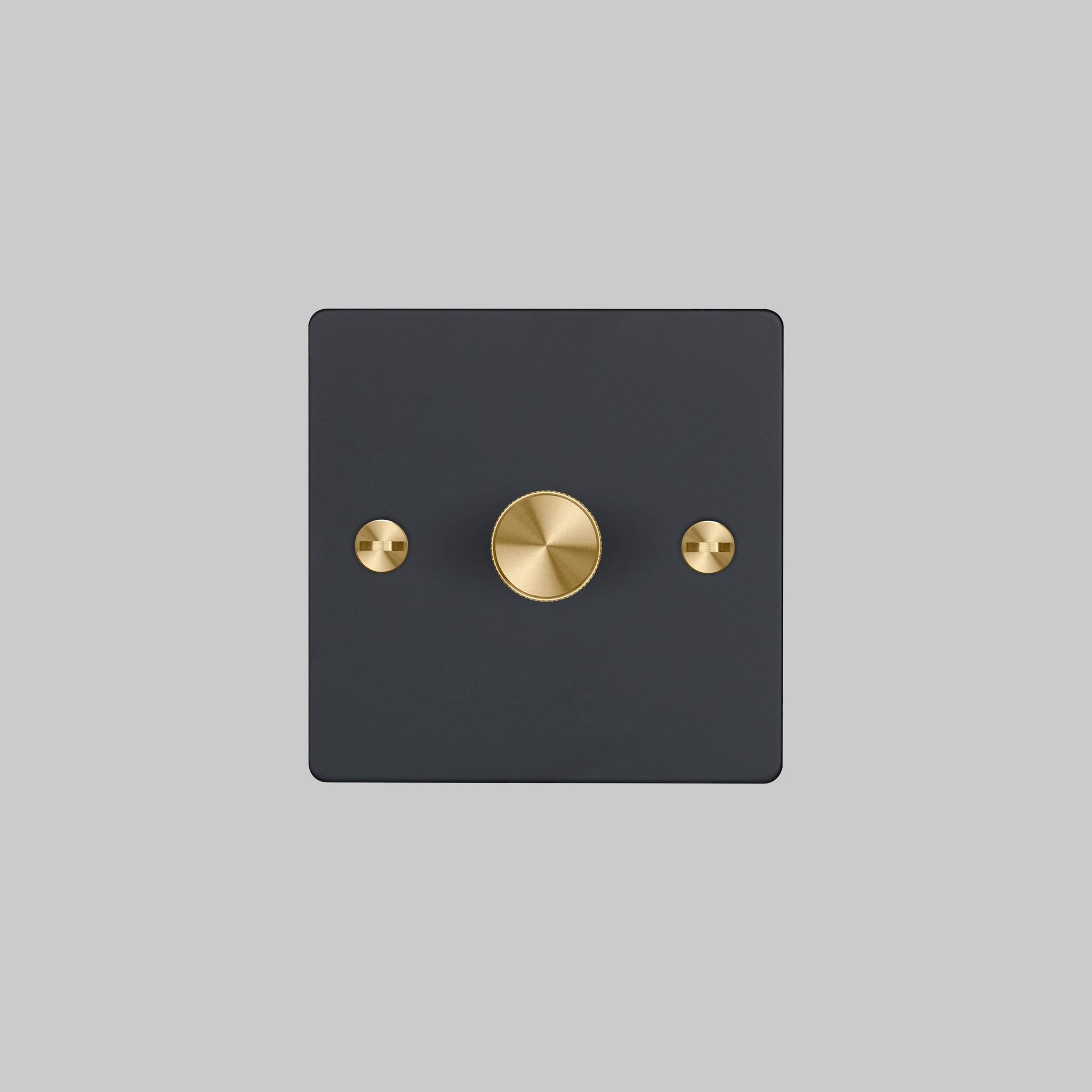 Buster + Punch 1G 120W Dimmer Switch - Black Back Plate & Cross Knurl