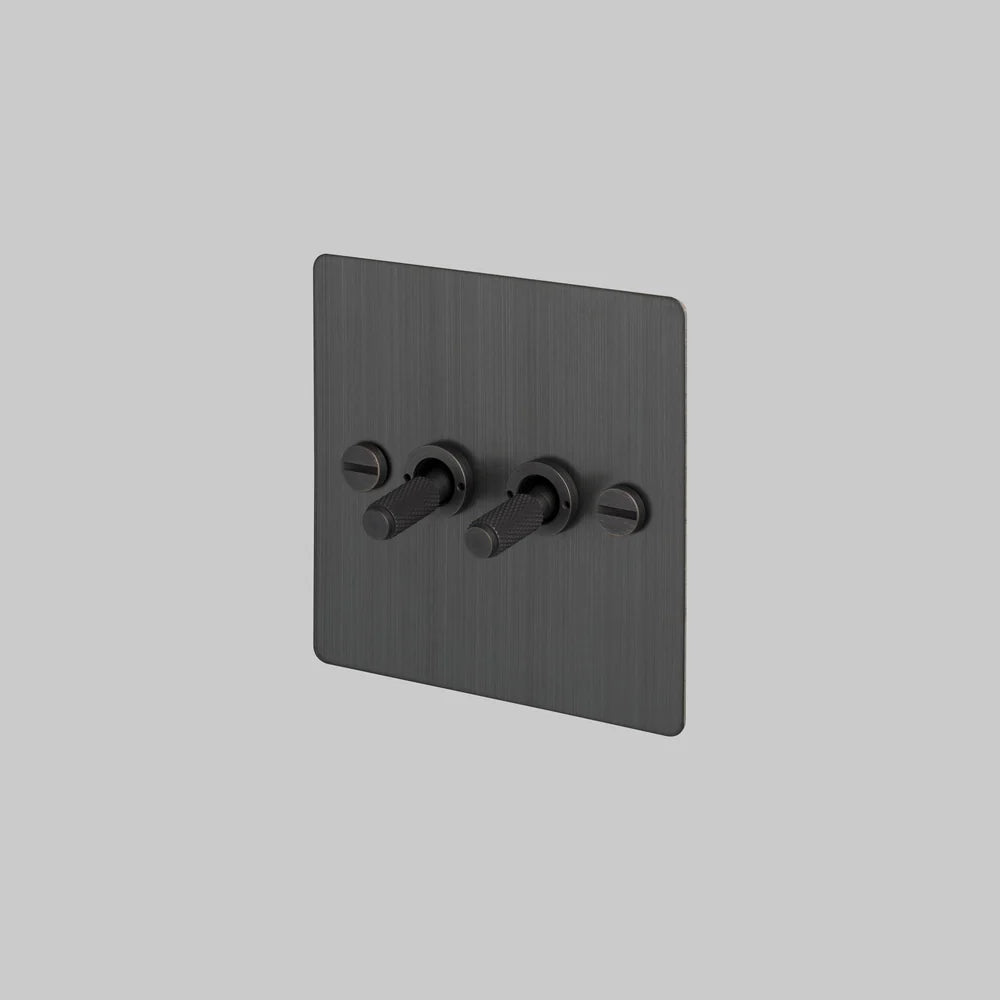 Buster + Punch 2G Toggle Switch 2-Way - Cross Knurl