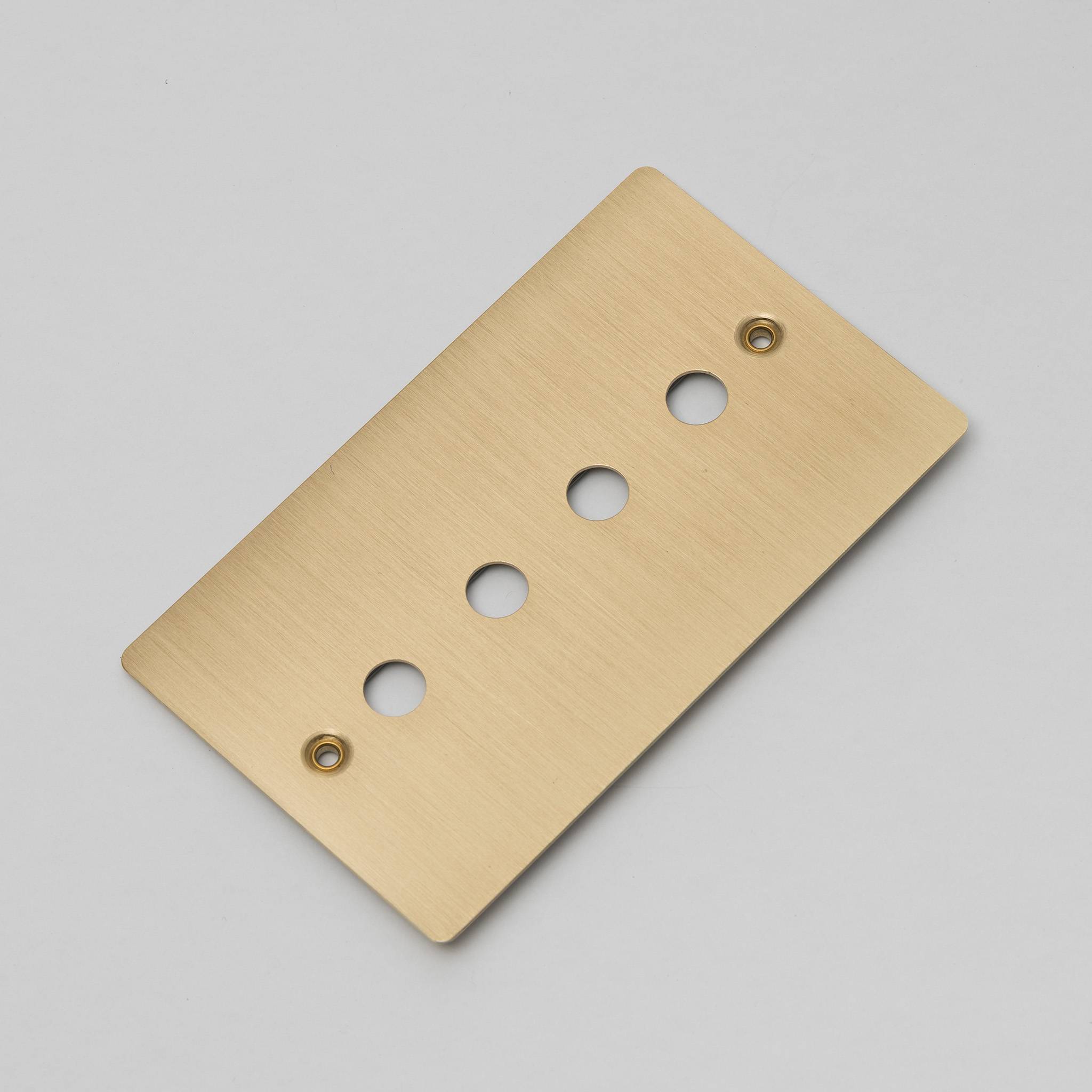 Buster + Punch 2G Wall Plate for 4 Dimmers or Toggles