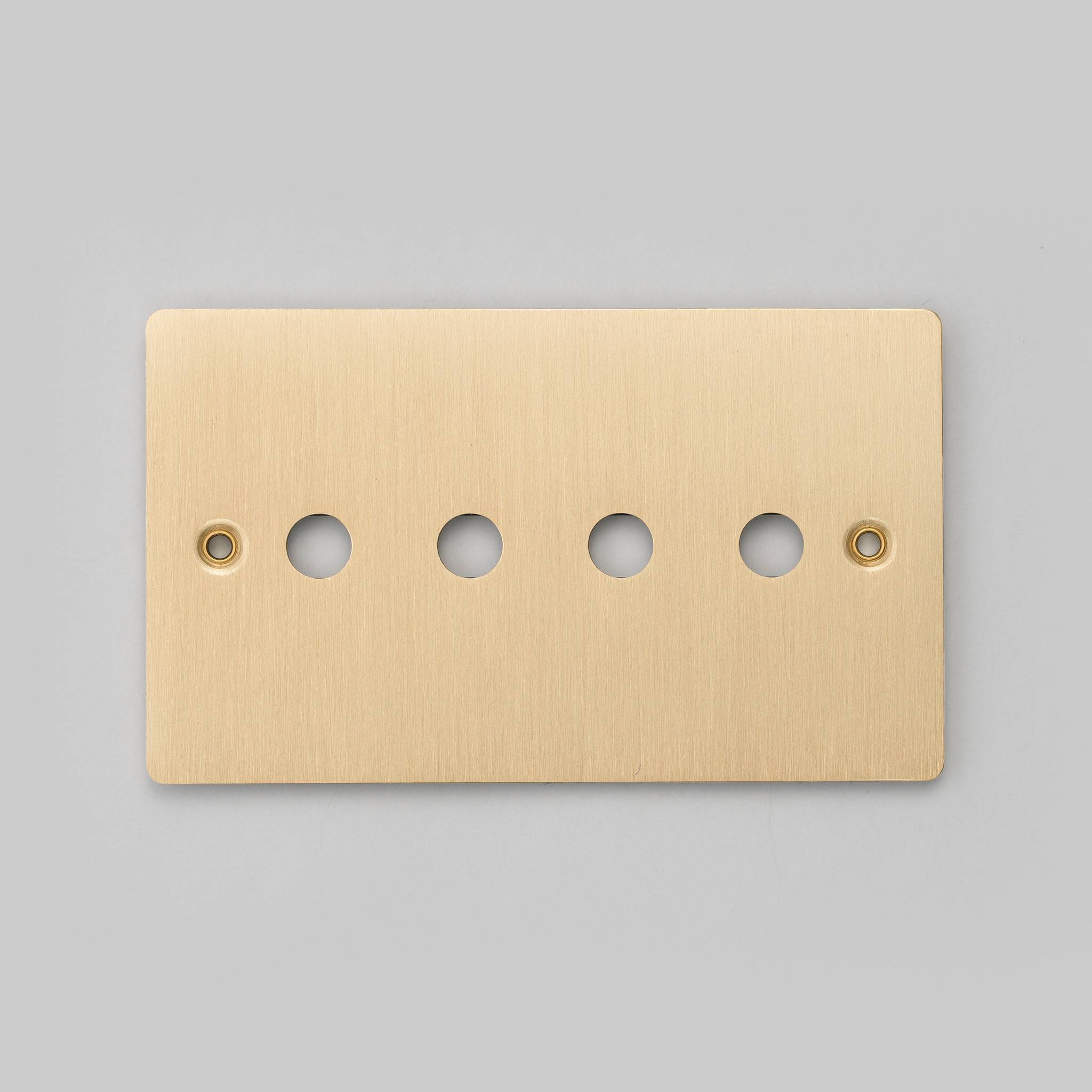 Buster + Punch 2G Wall Plate for 4 Dimmers or Toggles
