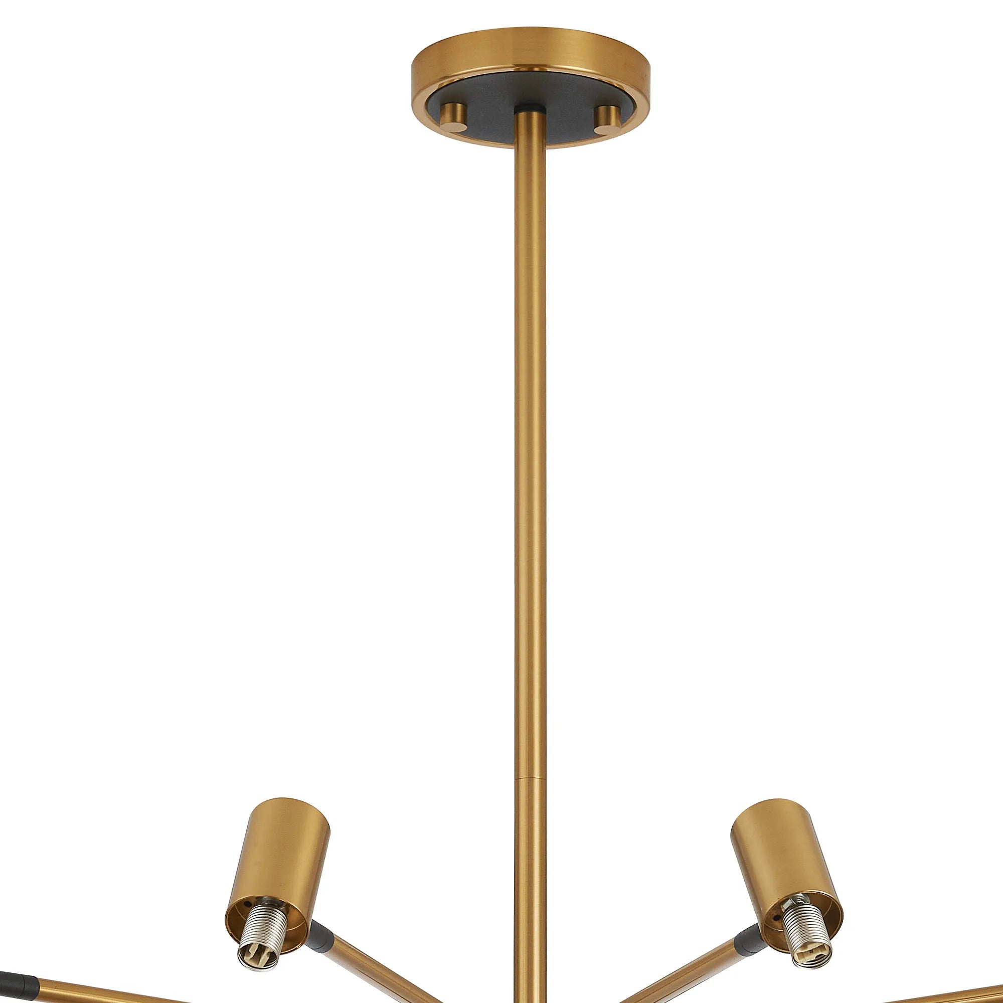 Bradley Fixed Pendant & Semi Flush Adjustable Arms 12 Light - Brass & Black