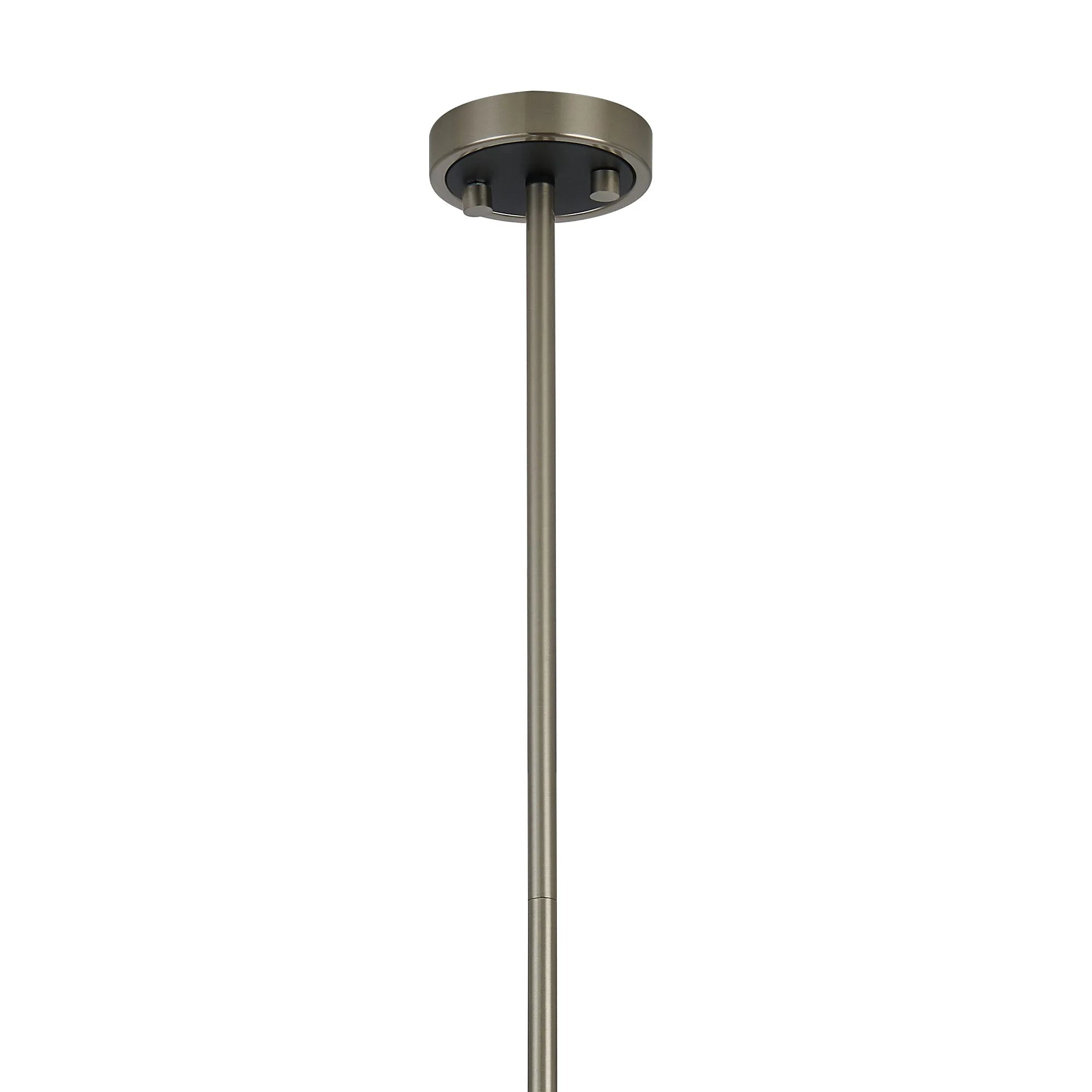 Bradley Fixed Pendant & Semi Flush Adjustable Arms 8 Light - Satin Nickel & Black