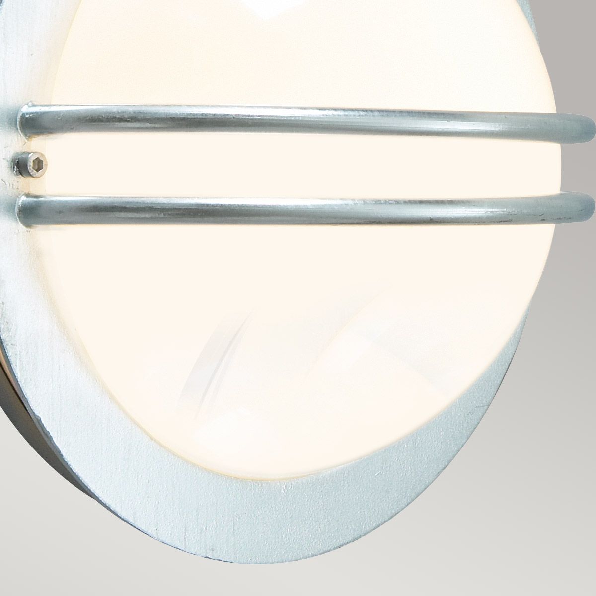 Norlys Bremen Single Wall Lantern - Galvanised with Opal Glass