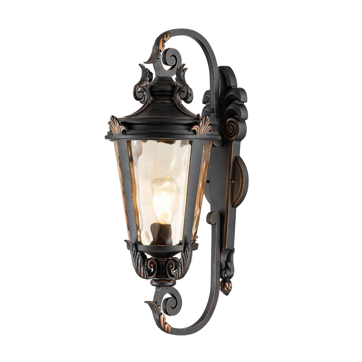 Elstead Baltimore Single Large Wall Lantern - Weathered Bronze