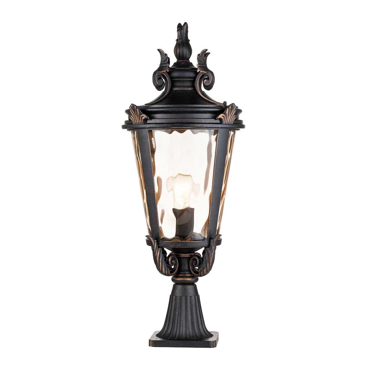 Elstead Baltimore Single Large Pedestal Lantern - Weathered Bronze