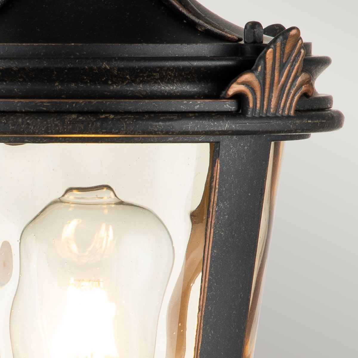 Elstead Baltimore Single Medium Pedestal Lantern - Weathered Bronze