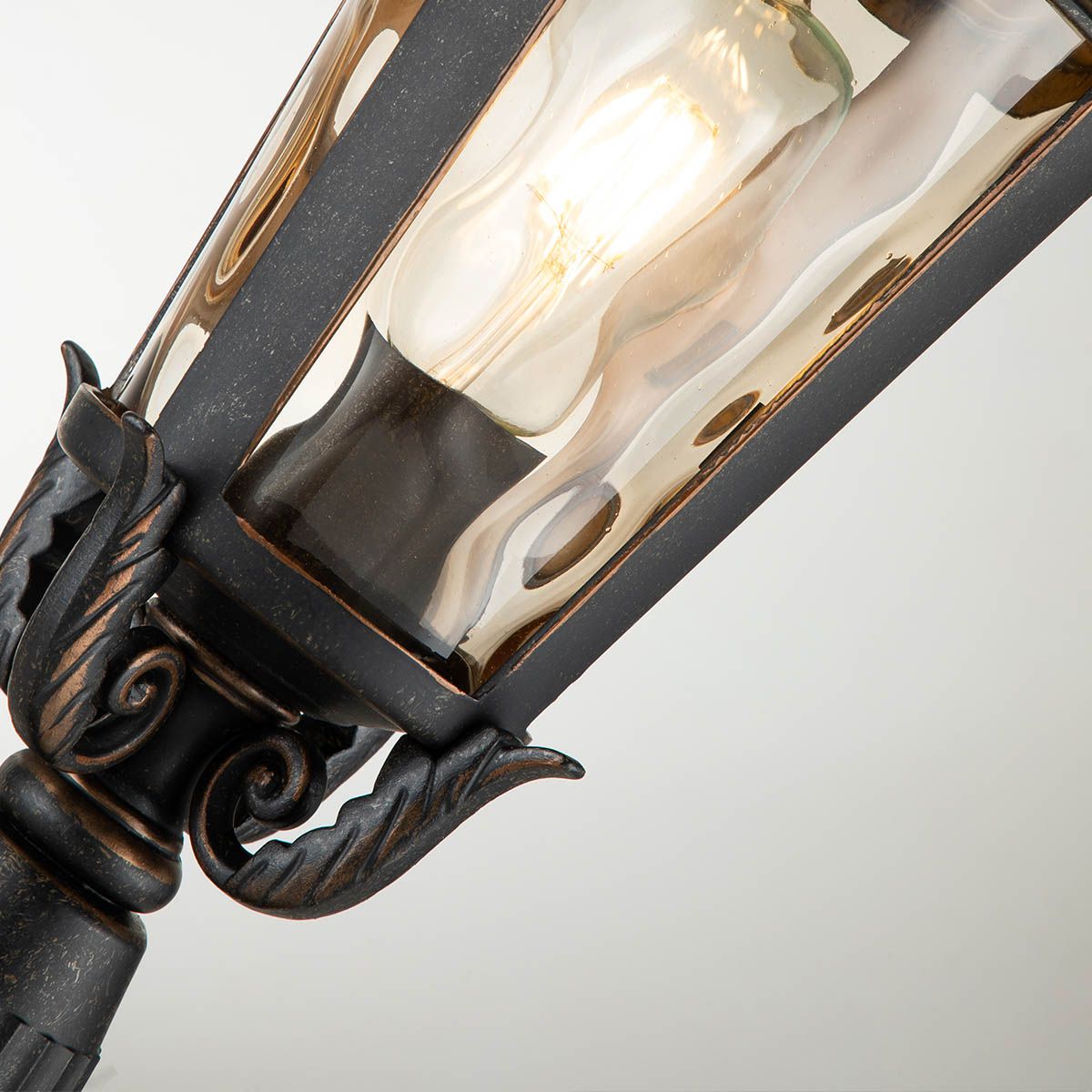 Elstead Baltimore Single Medium Pedestal Lantern - Weathered Bronze