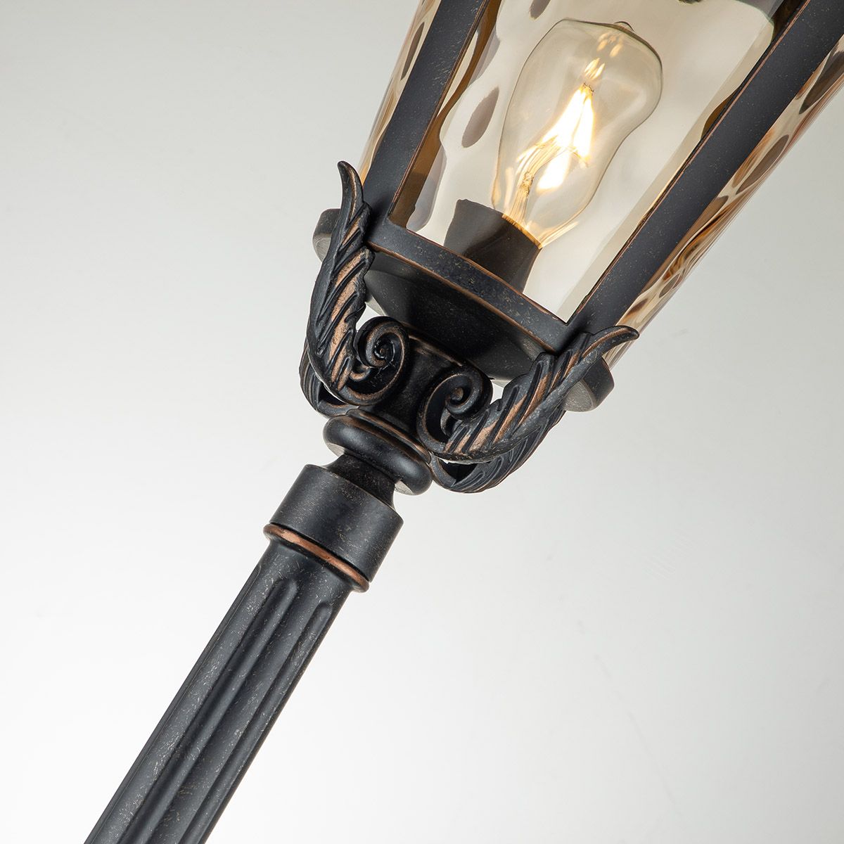 Elstead Baltimore Single Large Lamp Post - Weathered Bronze