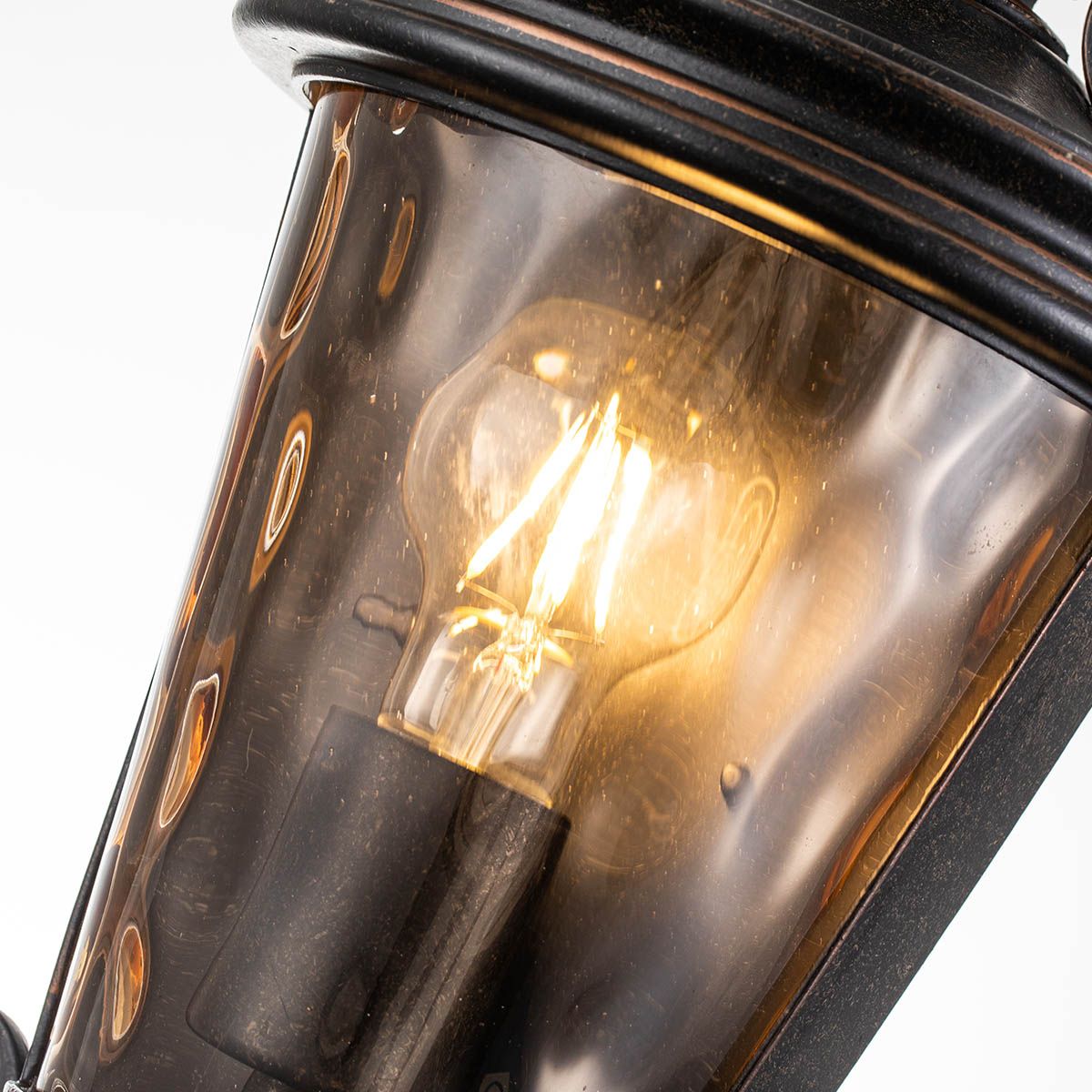 Elstead Baltimore Single Medium Half Lantern - Weathered Bronze