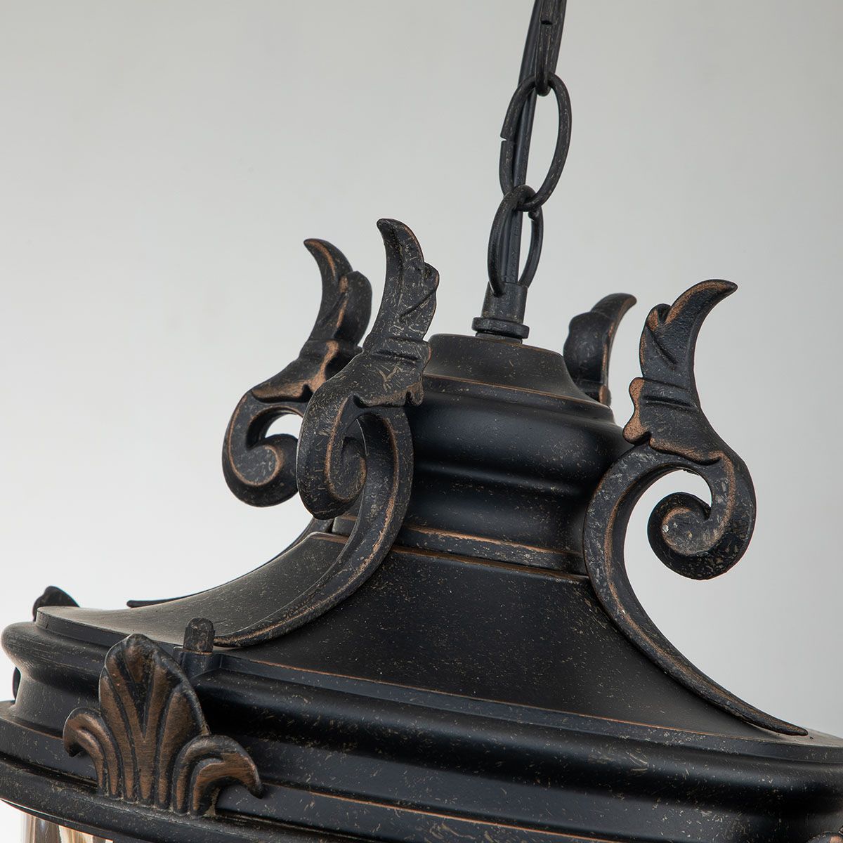 Elstead Baltimore Single Large Chain Lantern - Weathered Bronze
