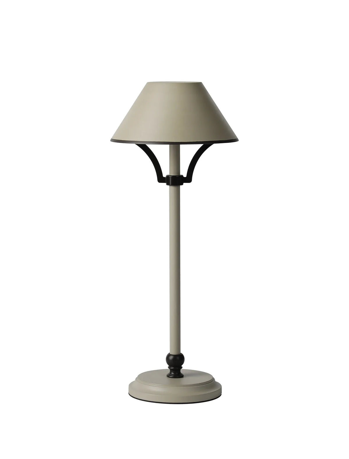 Fabula Buckingham Table Lamp Rechargeable Battery Operated 3-Step Dimming – 15 cm – Cream & Bronze