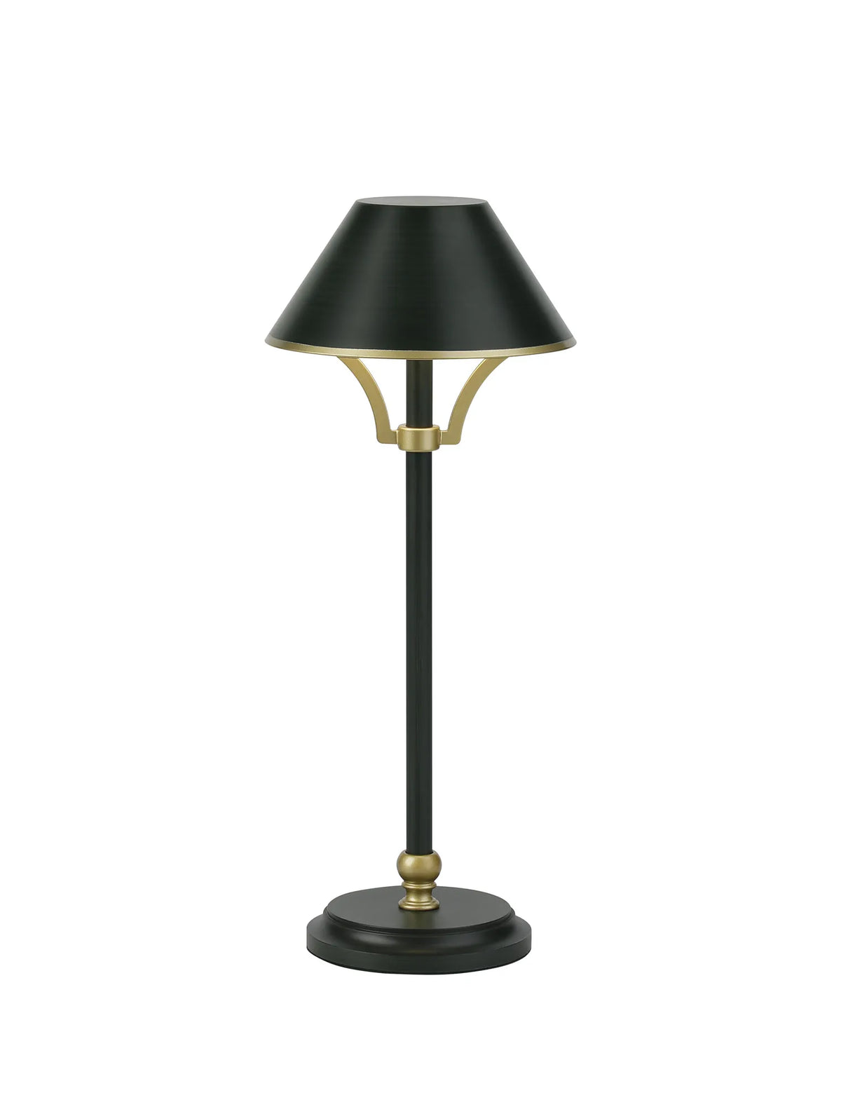 Fabula Buckingham Table Lamp Rechargeable Battery Operated 3-Step Dimming – 15 cm – Dark Green & Gold