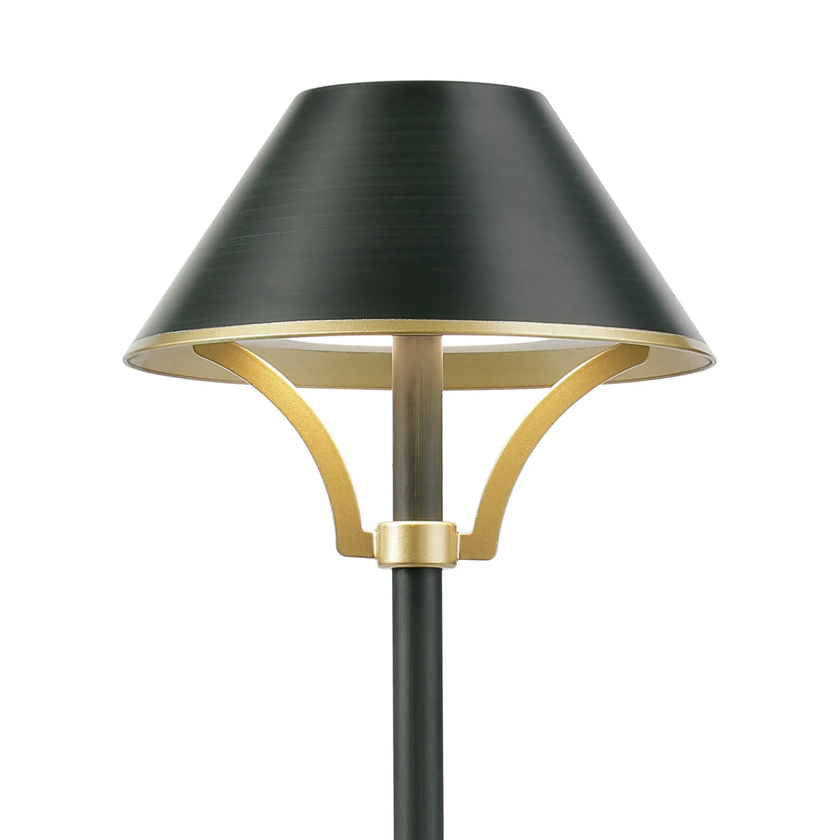 Fabula Buckingham Table Lamp Rechargeable Battery Operated 3-Step Dimming – 15 cm – Dark Green & Gold