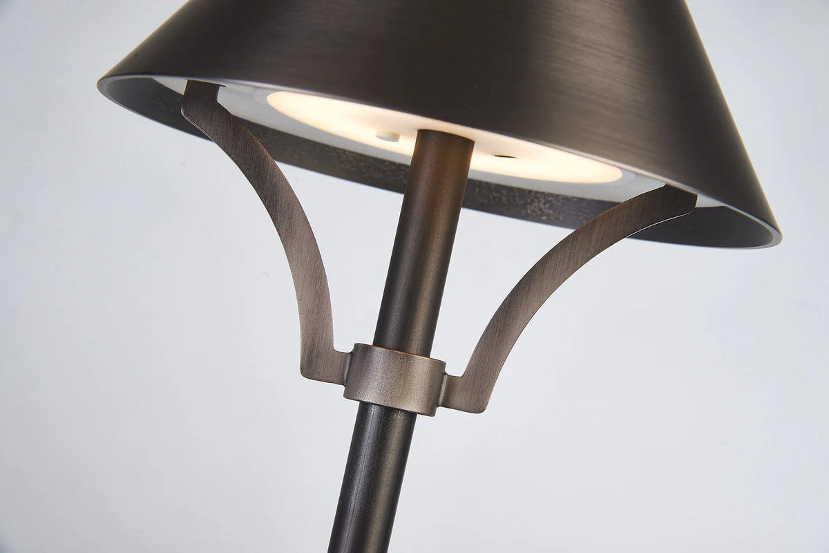 Fabula Buckingham Table Lamp Rechargeable Battery Operated 3-Step Dimming – 15 cm – Gun Metal & Satin Black