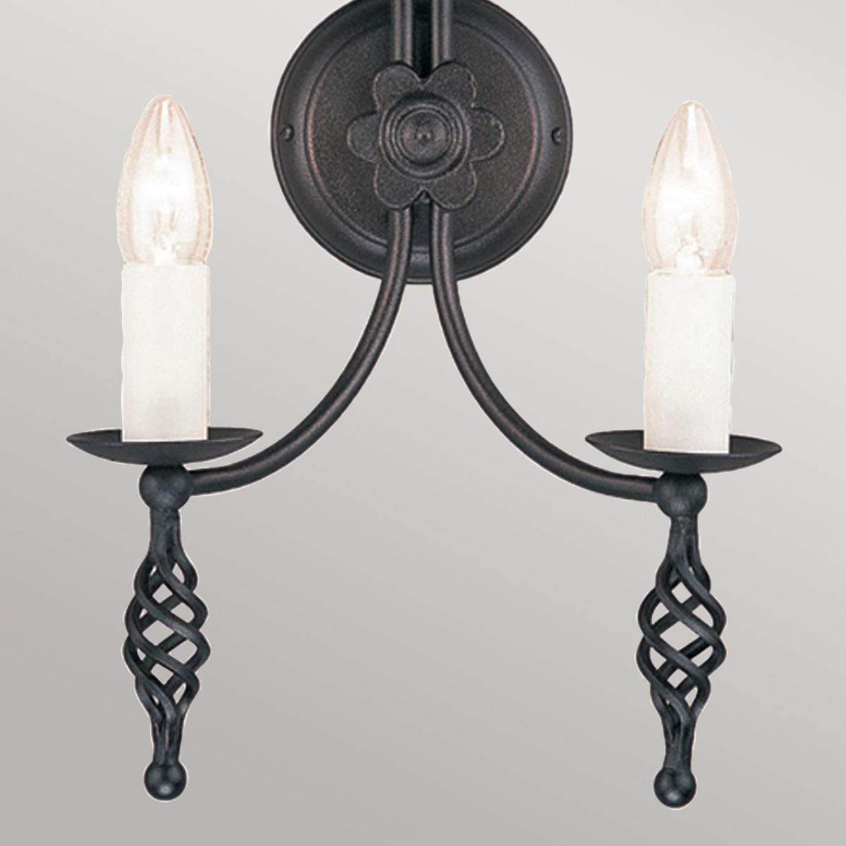 Elstead Belfry 2 Light Wall Light - Black