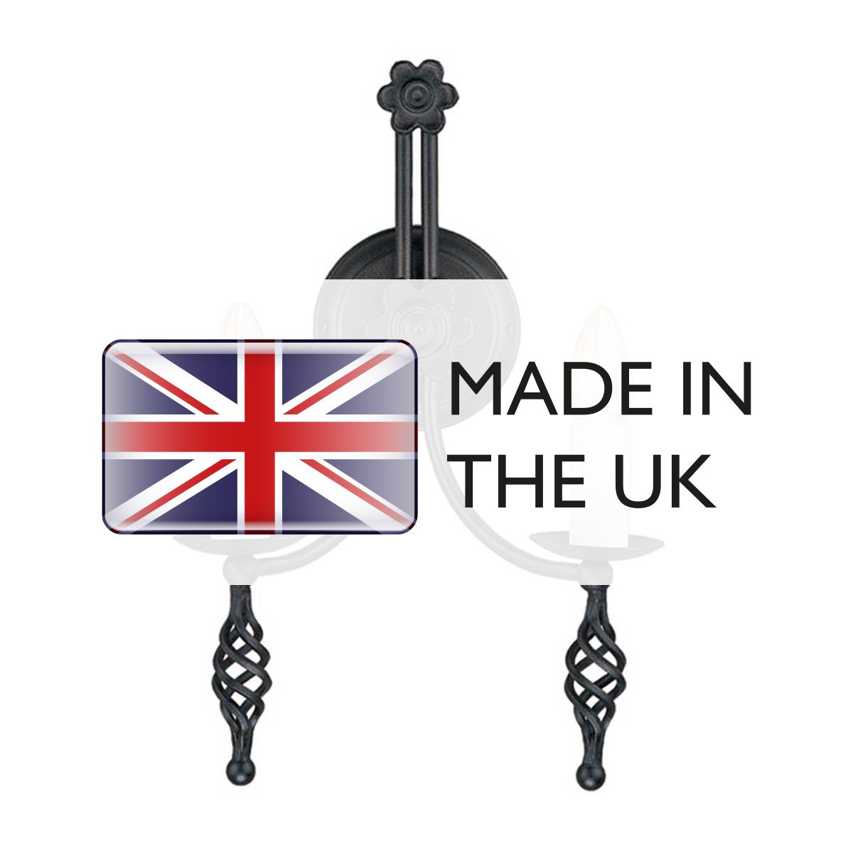Elstead Belfry 2 Light Wall Light - Black