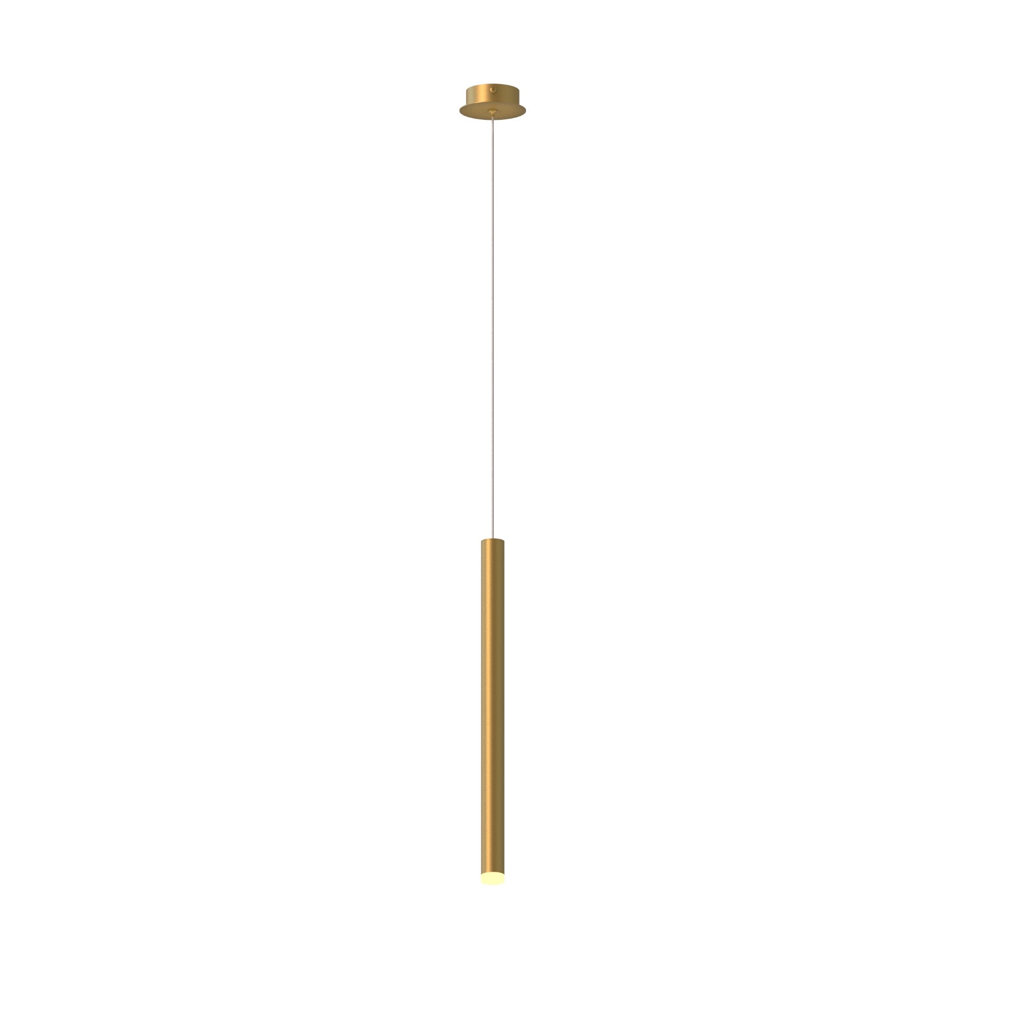 Mantra Cala 52cm Tube 1 Light Pendant 6W LED - Gold