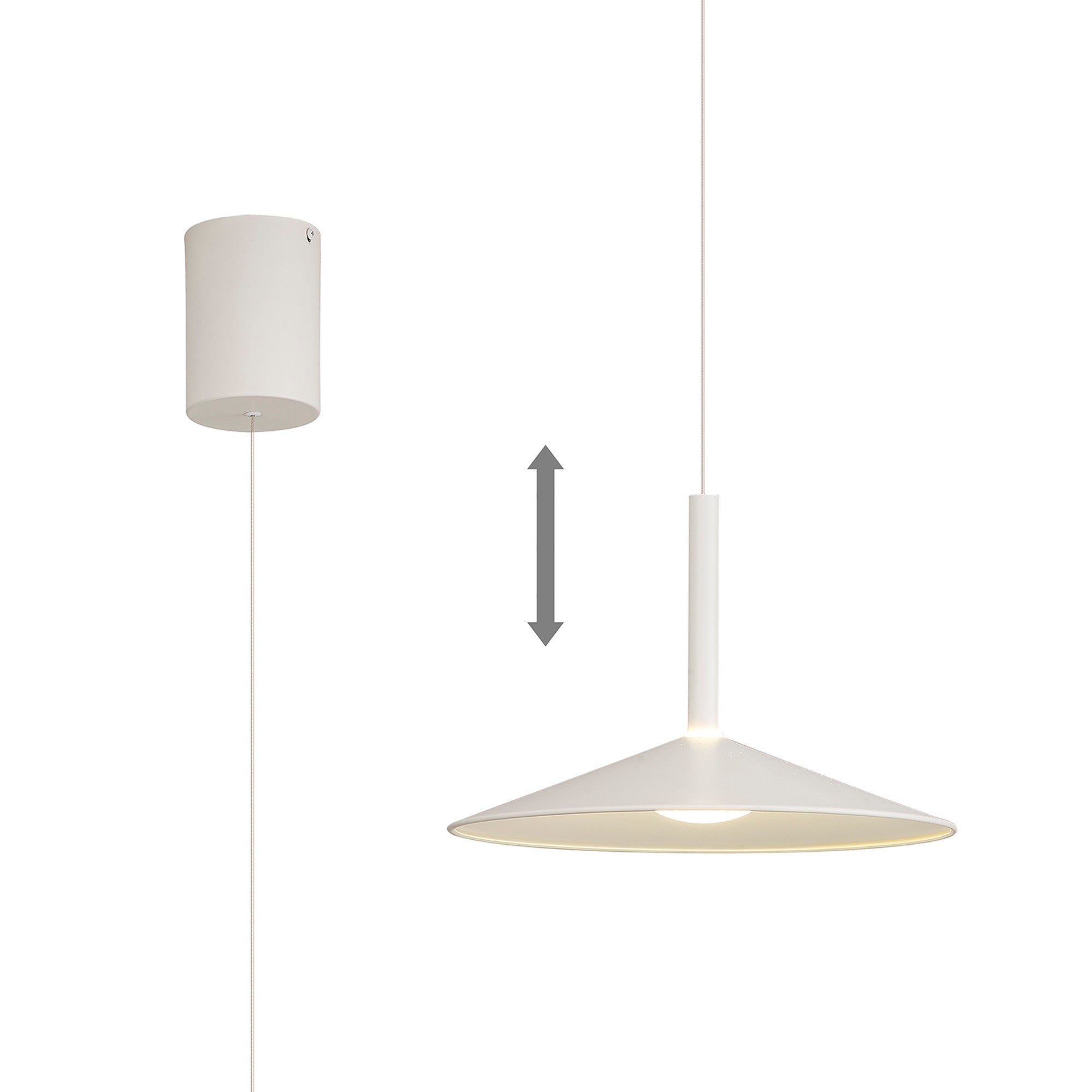 Mantra Calice 32cm Rise And Fall Pendant 9W LED - White