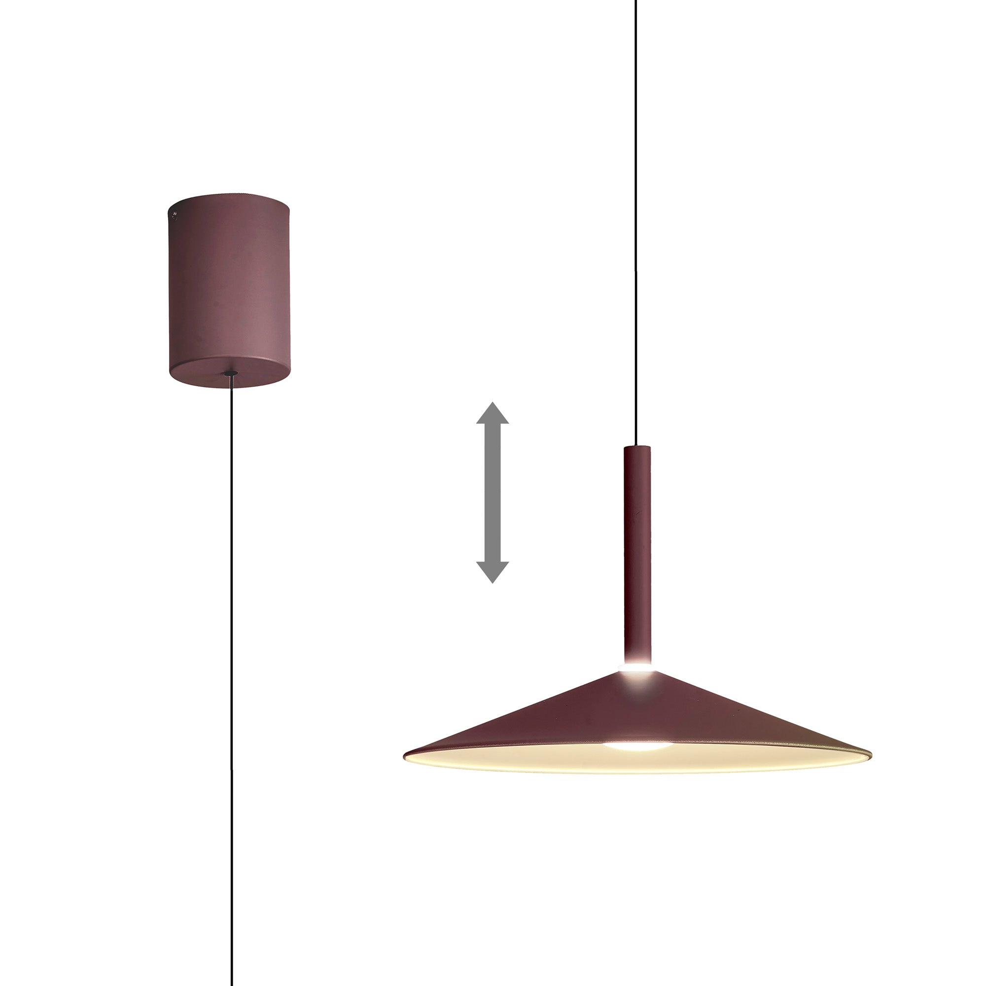Mantra Calice 32cm Rise And Fall Pendant 9W LED - Coffee & White