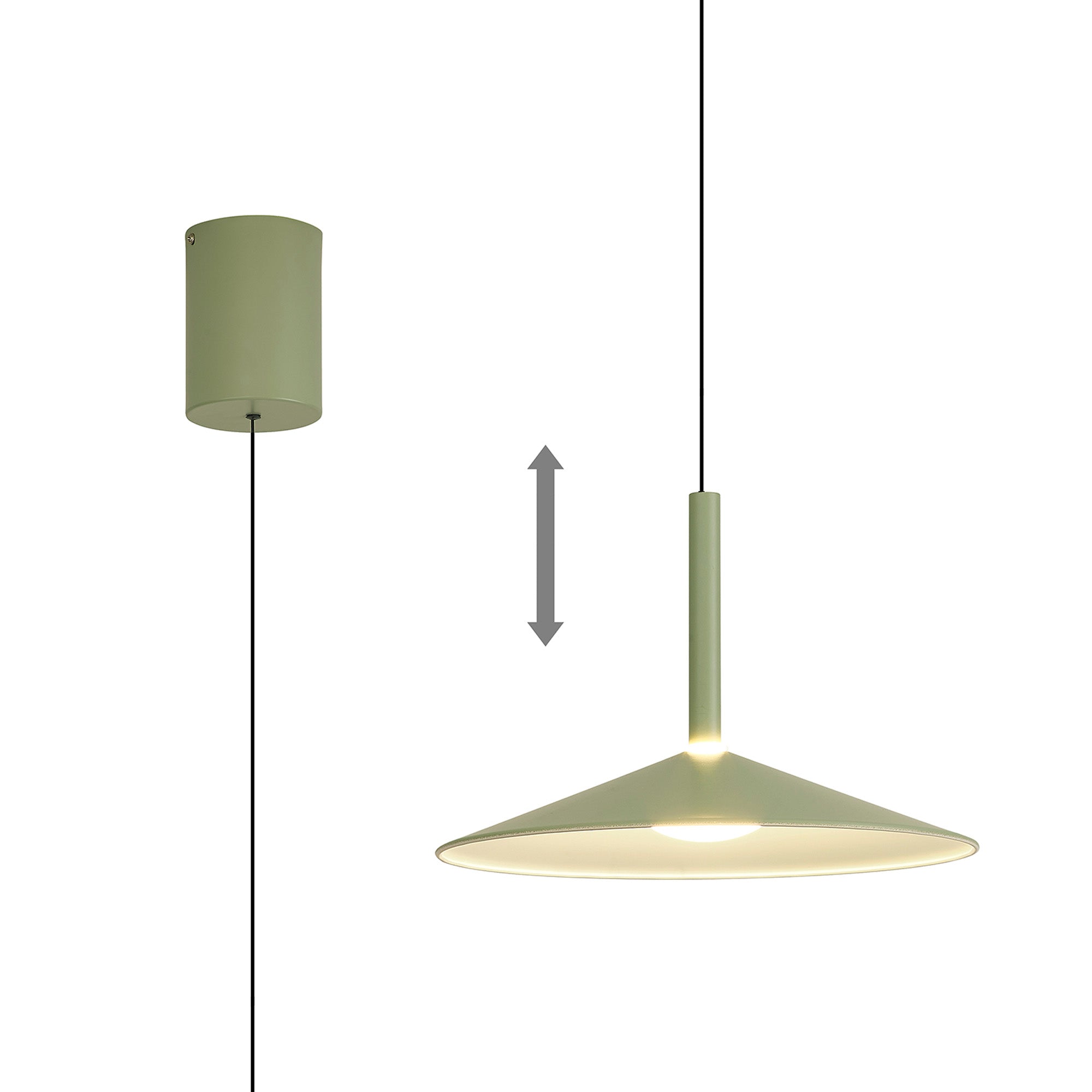 Mantra Calice 32cm Rise And Fall Pendant 9W LED - Green & White