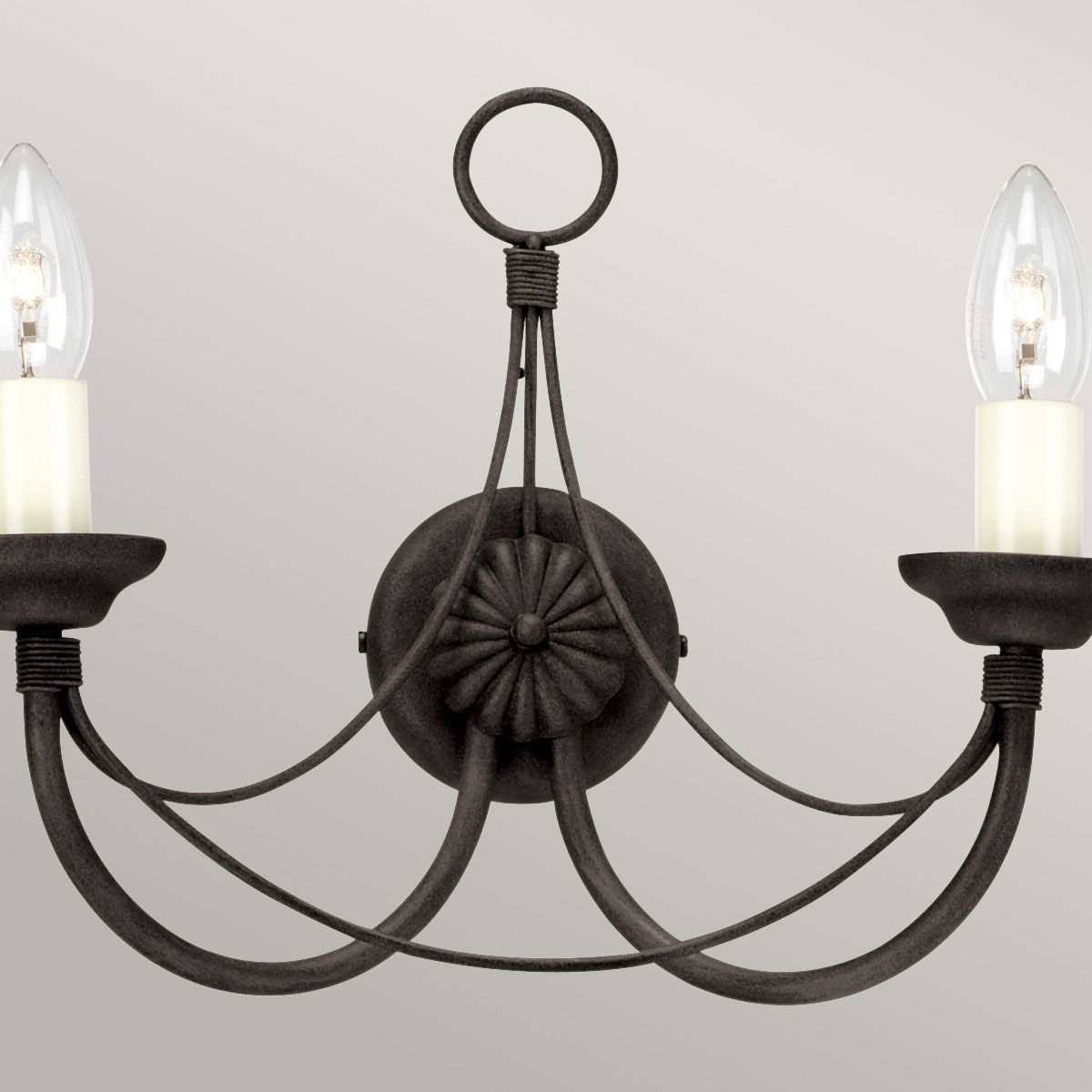 Elstead Carisbrooke 2 Light Wall Light - Black