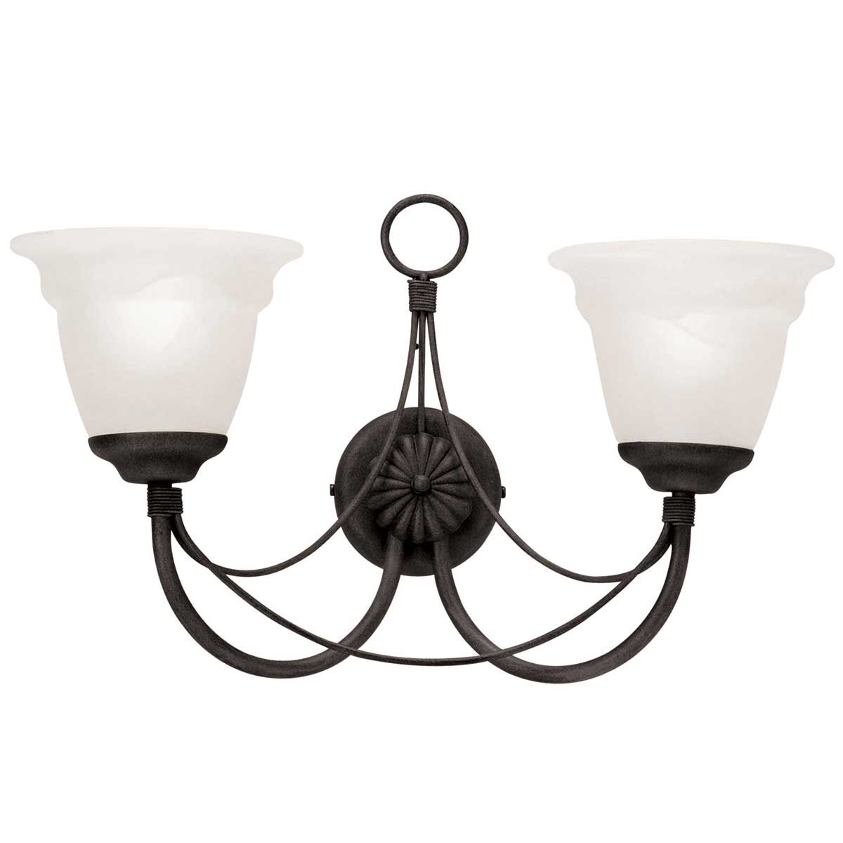 Elstead Carisbrooke 2 Light Wall Light - Black