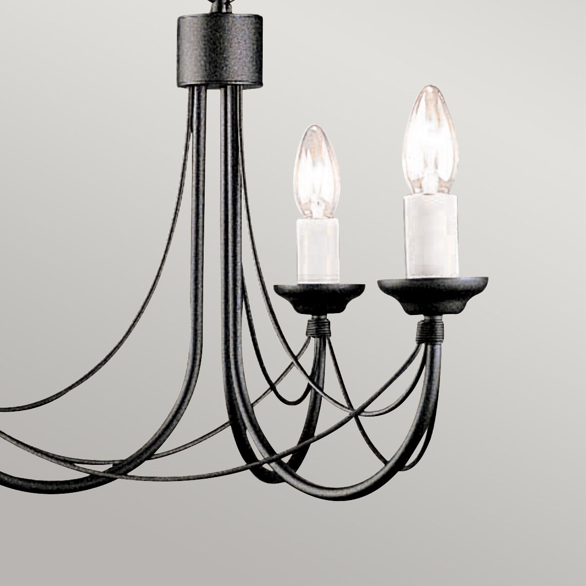 Elstead Carisbrooke 3 Light Chandelier - Black