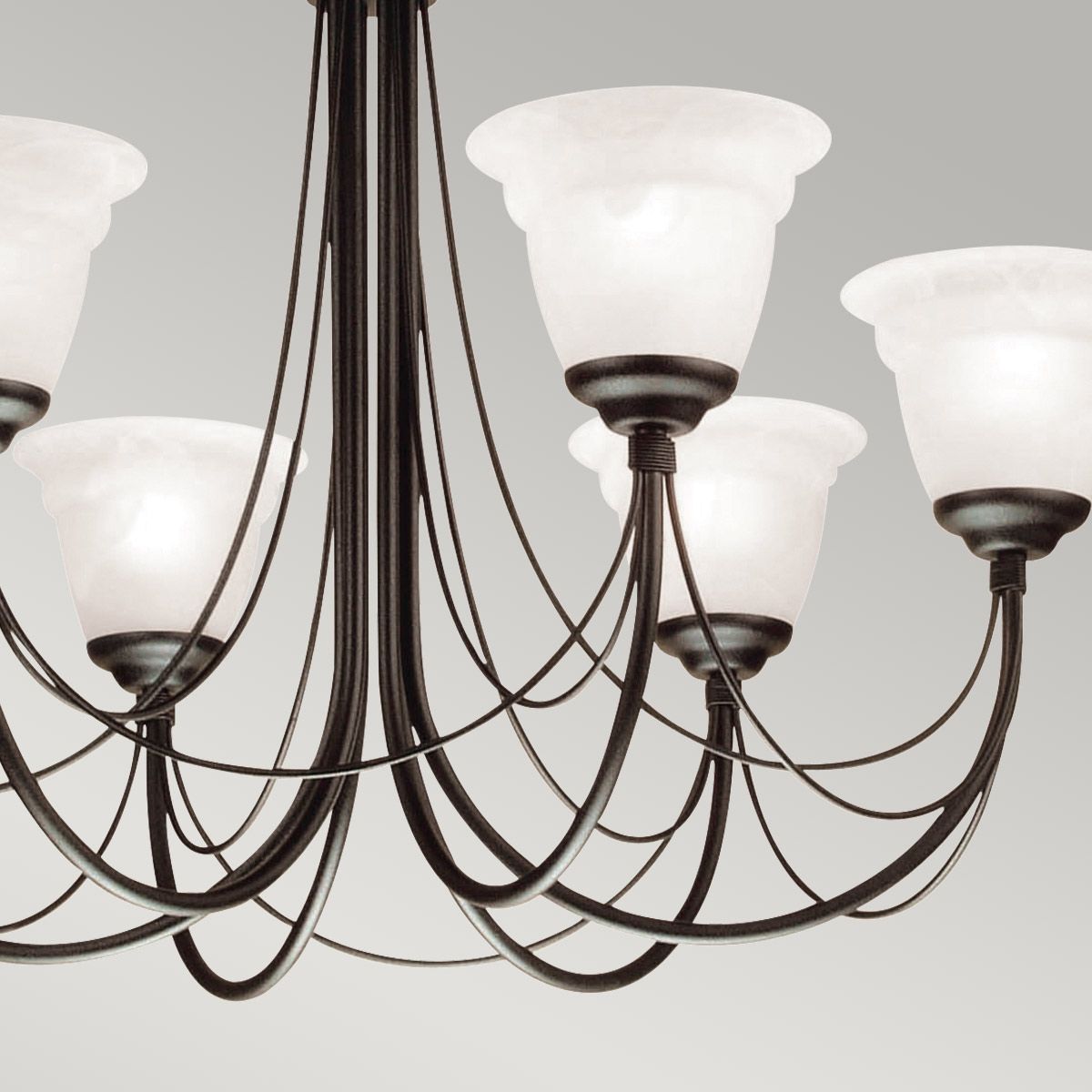 Elstead Carisbrooke 6 Light Chandelier - Black