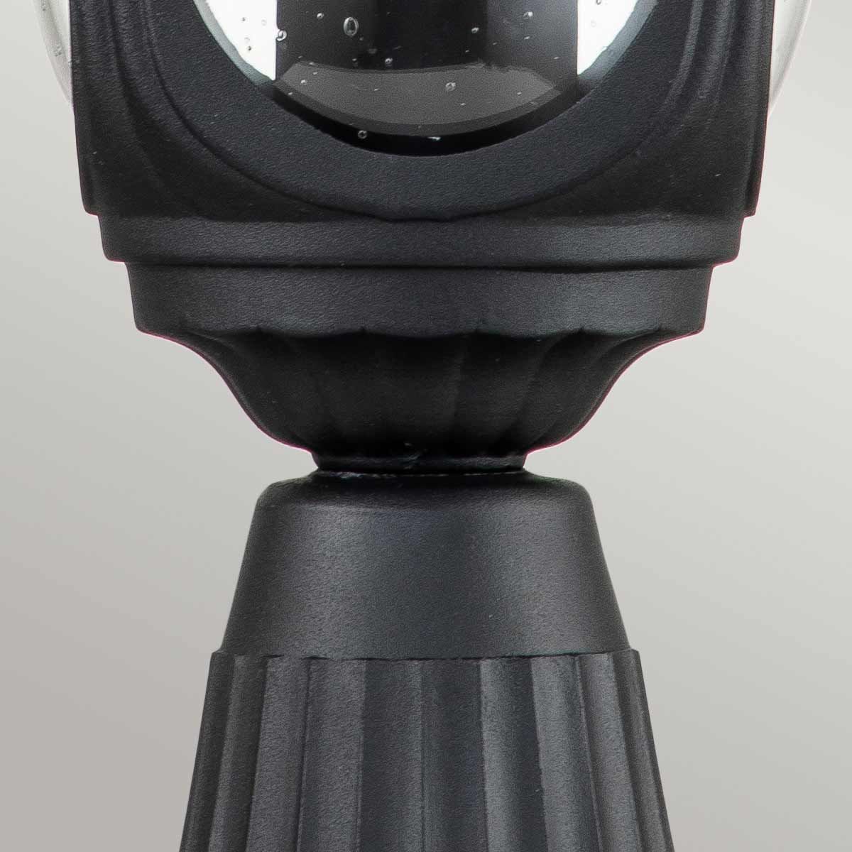 Elstead Chicago Single Small Pedestal Lantern - Textured Black