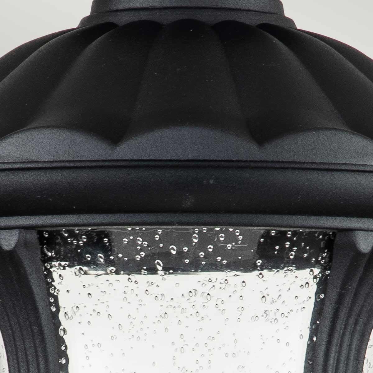 Elstead Chicago Single Small Pedestal Lantern - Textured Black