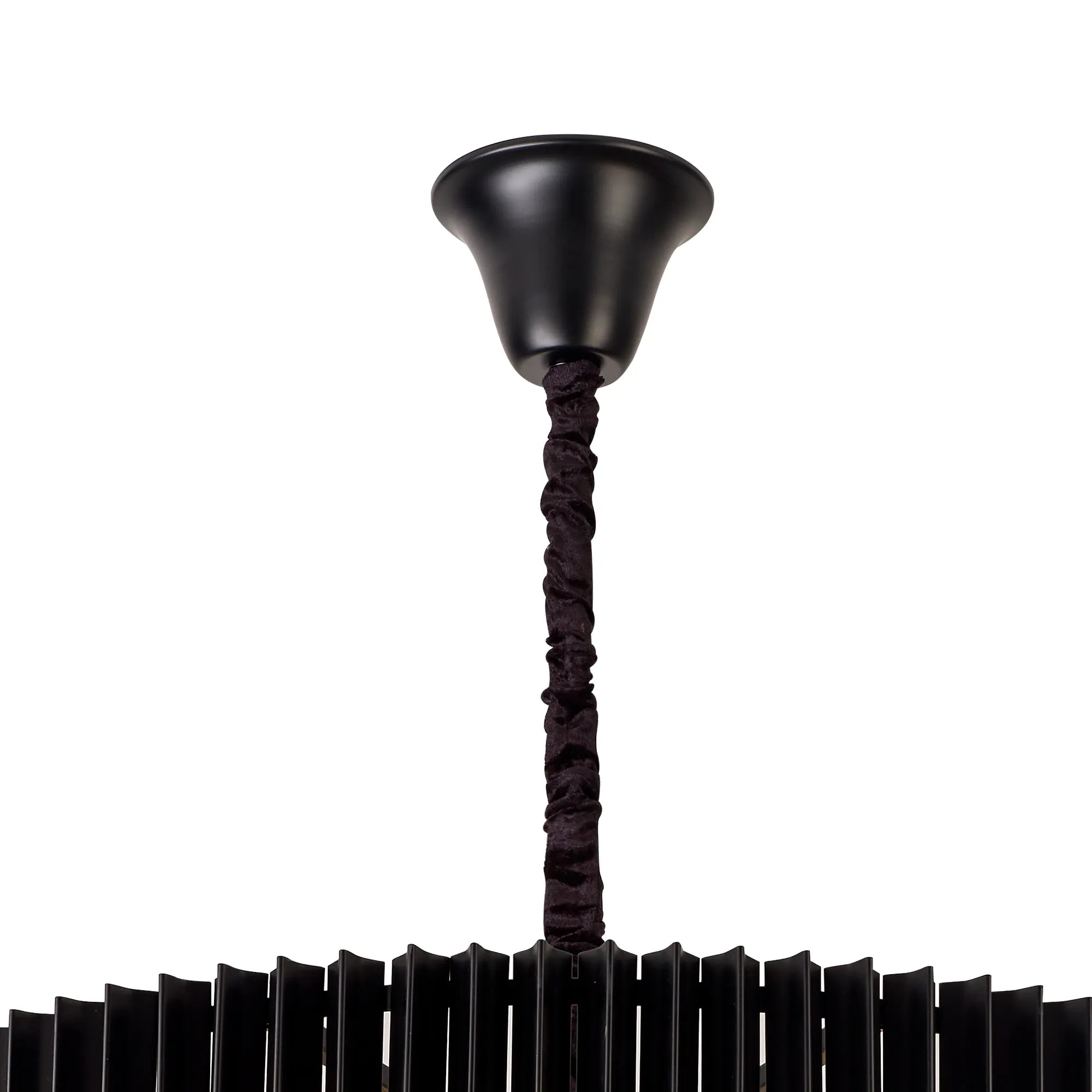 Cedar 96cm 5-Tier Pendant 23 Light - Matt Black & Smoked