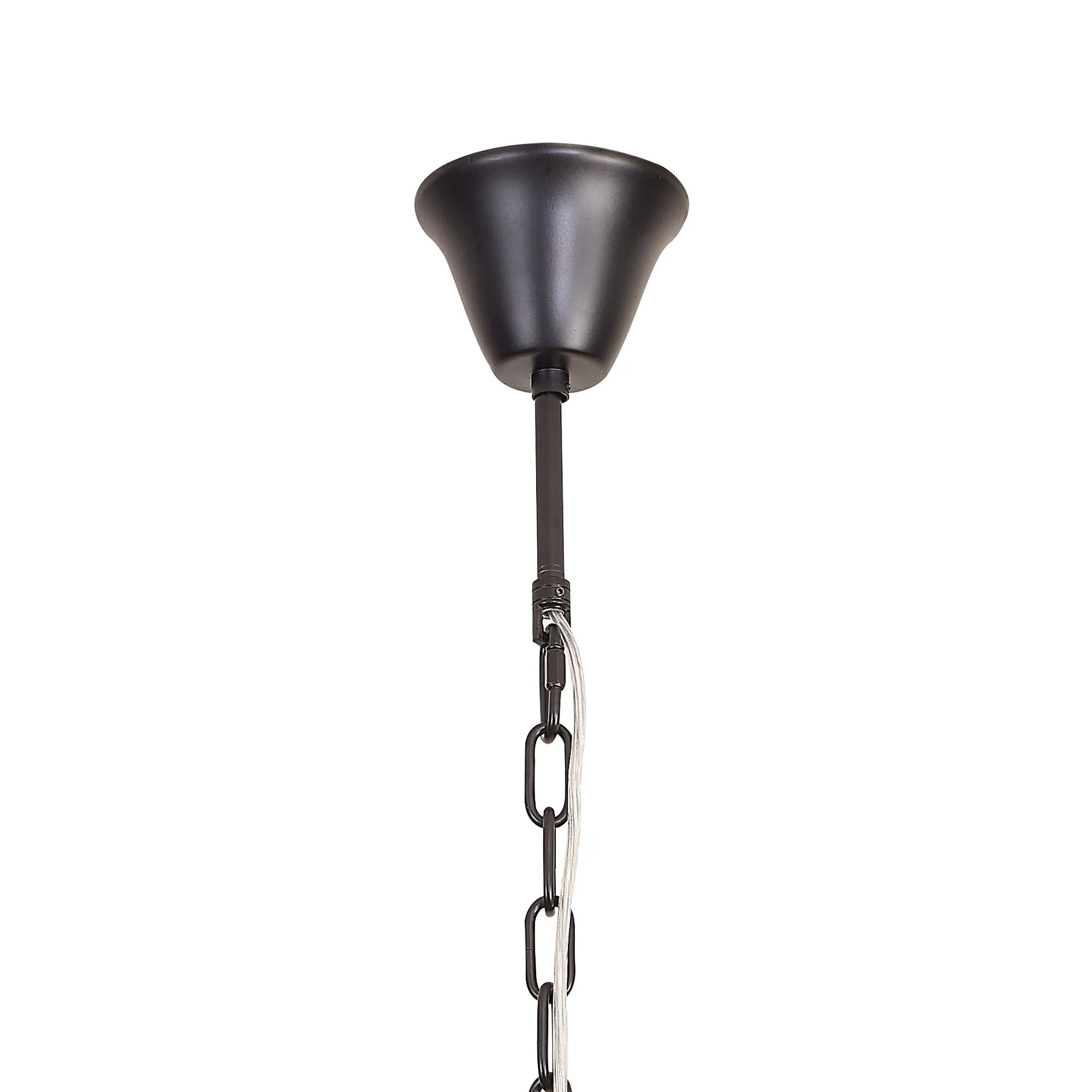 Cedar 45cm Pendant Round 5 Light - Matt Black & Smoked