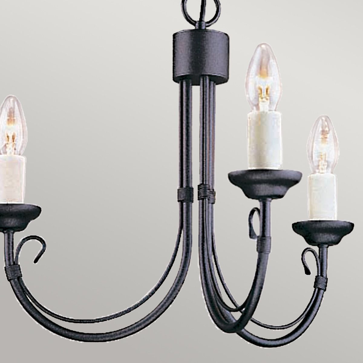 Elstead Chartwell 3 Light Chandelier - Black
