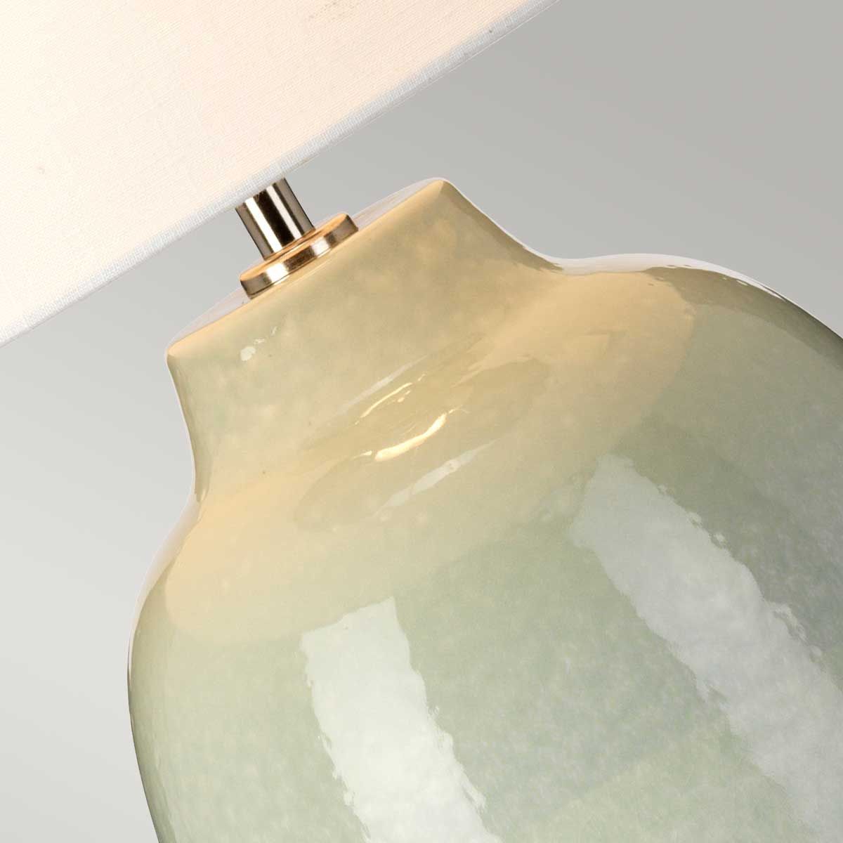 Elstead Chelsfield Single Table Lamp - Pale Green & White